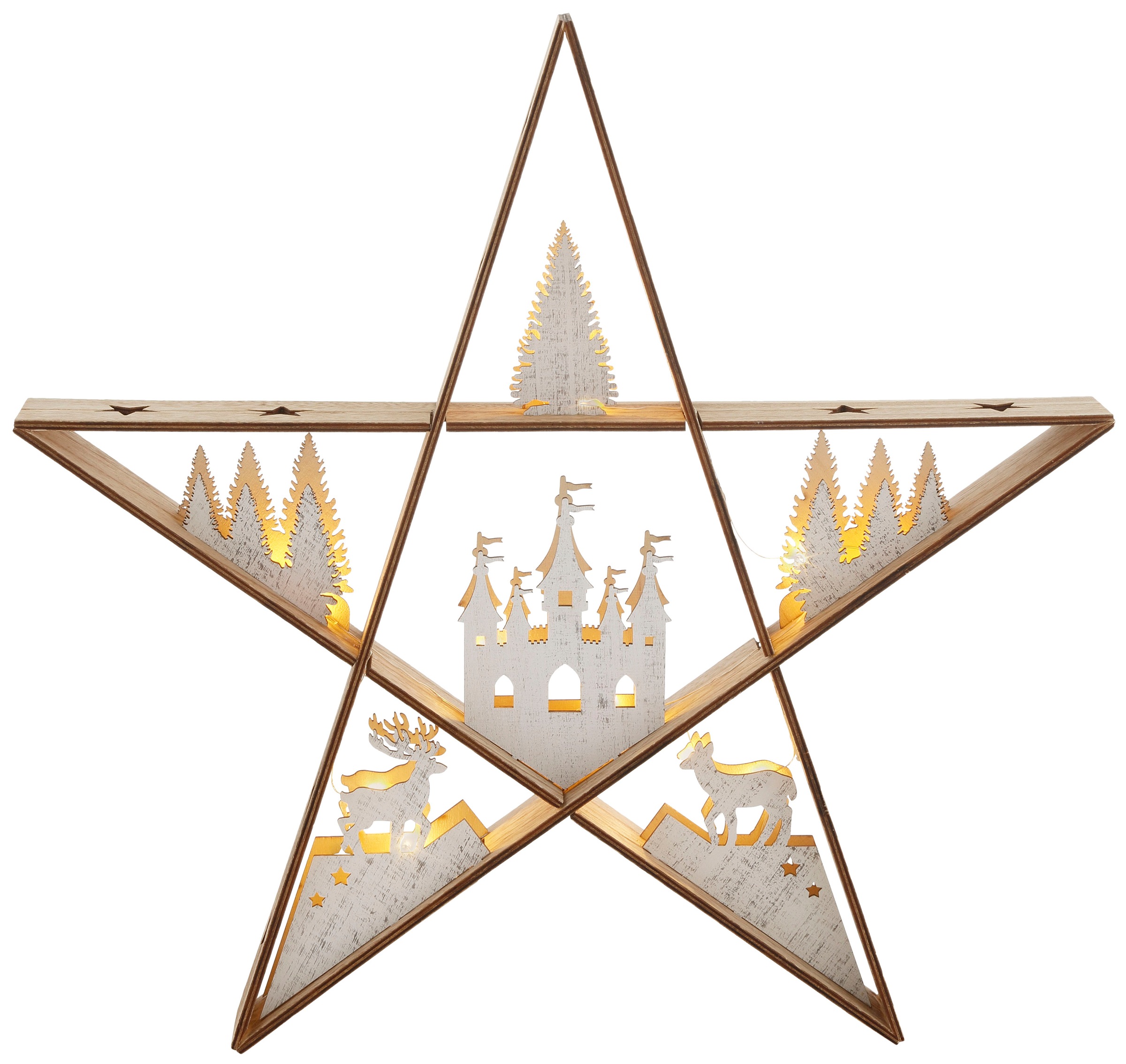 Image of Home affaire LED Stern »Weihnachtszauber«, Warmweiss, mit zahlreichen Details bei Ackermann Versand Schweiz