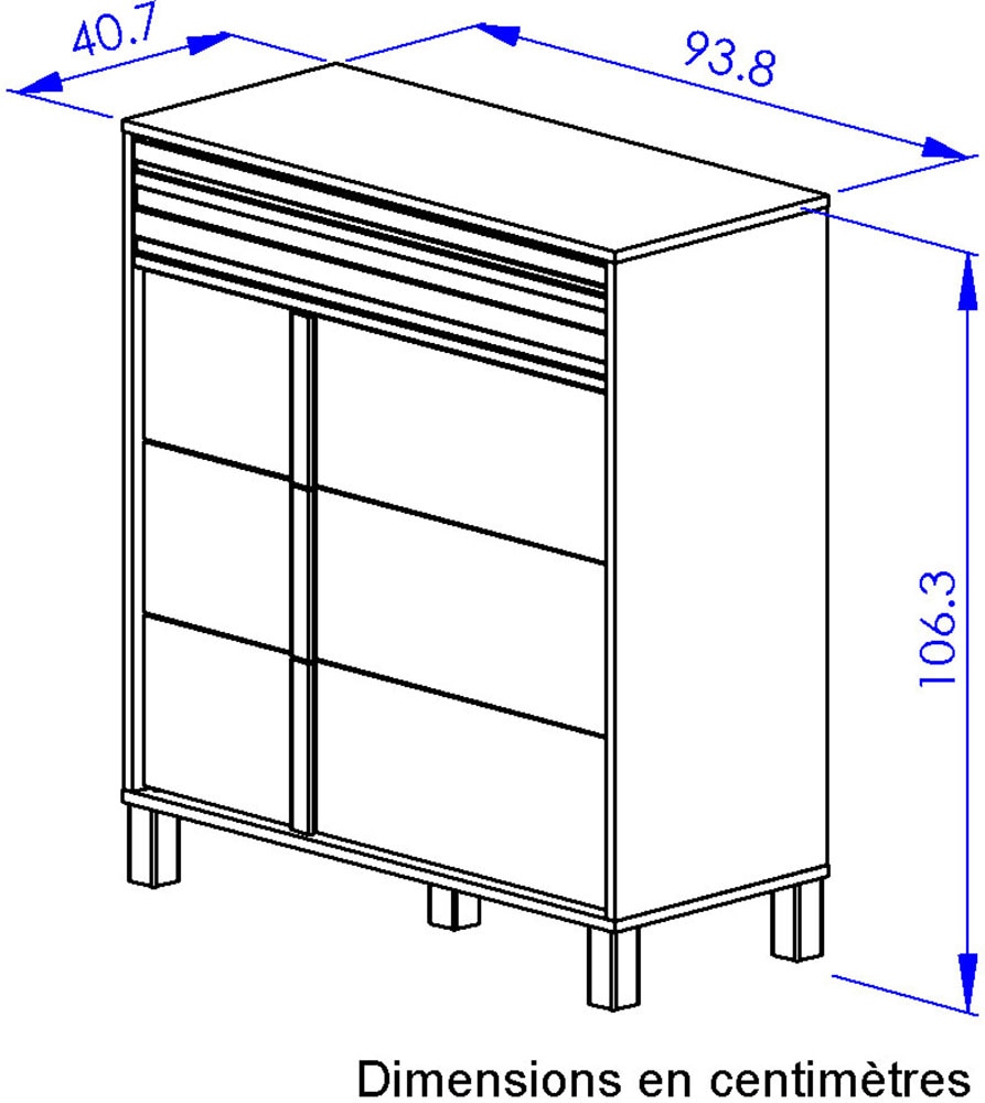 Gami Ensemble de chambre à coucher »ARIA« Set, 3 tlg. Ein sehr funktionaler Kleiderschrank