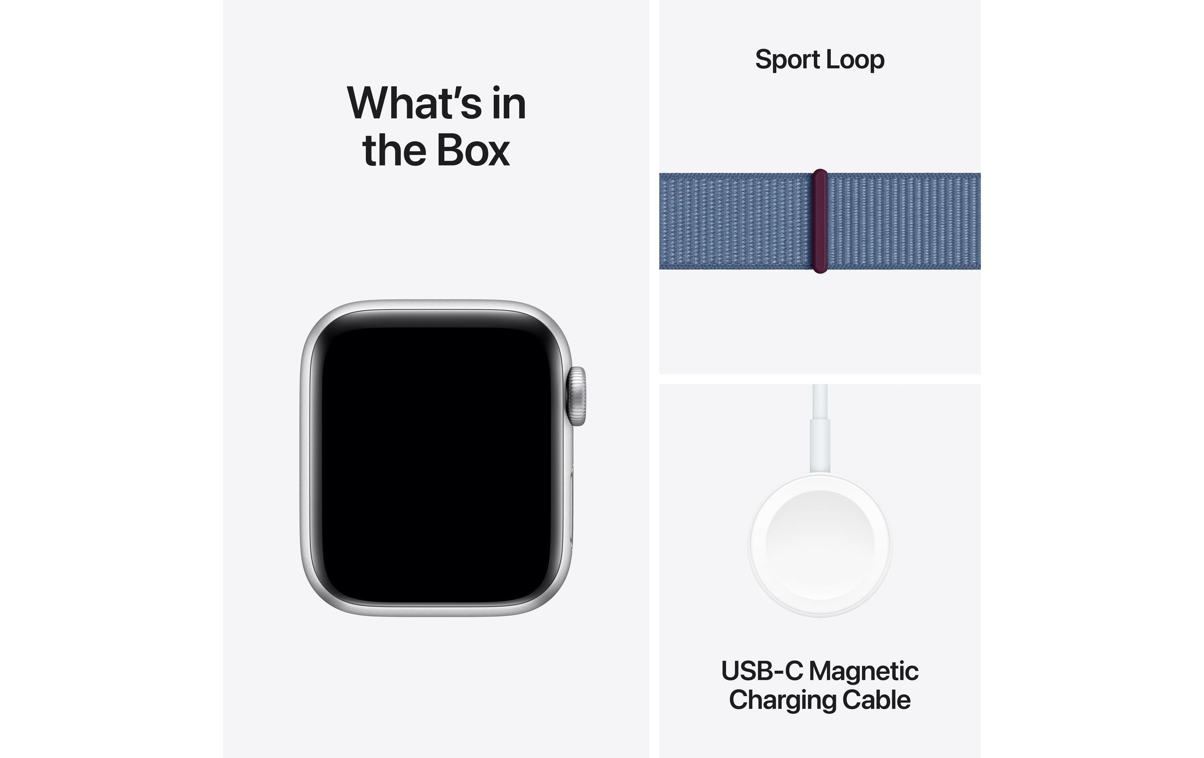 Apple Smartwatch »SE GPS, Aluminum mit Sport Loop«