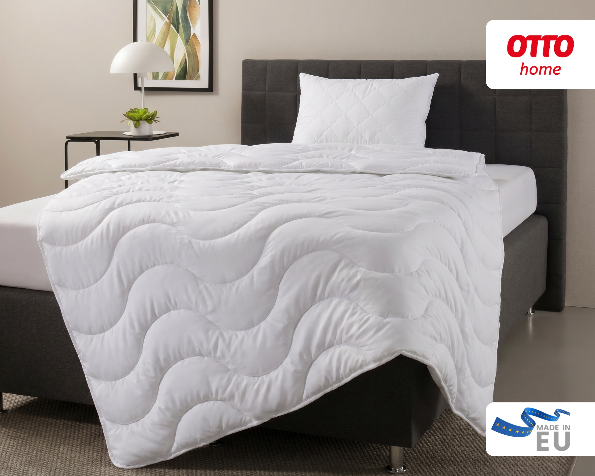 GOODproduct Microfaserbettdecke + Microfaserkissen »Mailo, Bettdecke 135x200 cm, 155x220 cm« 2-tlg., Set mit Kissen 80x80 cm, Sommer, Winter