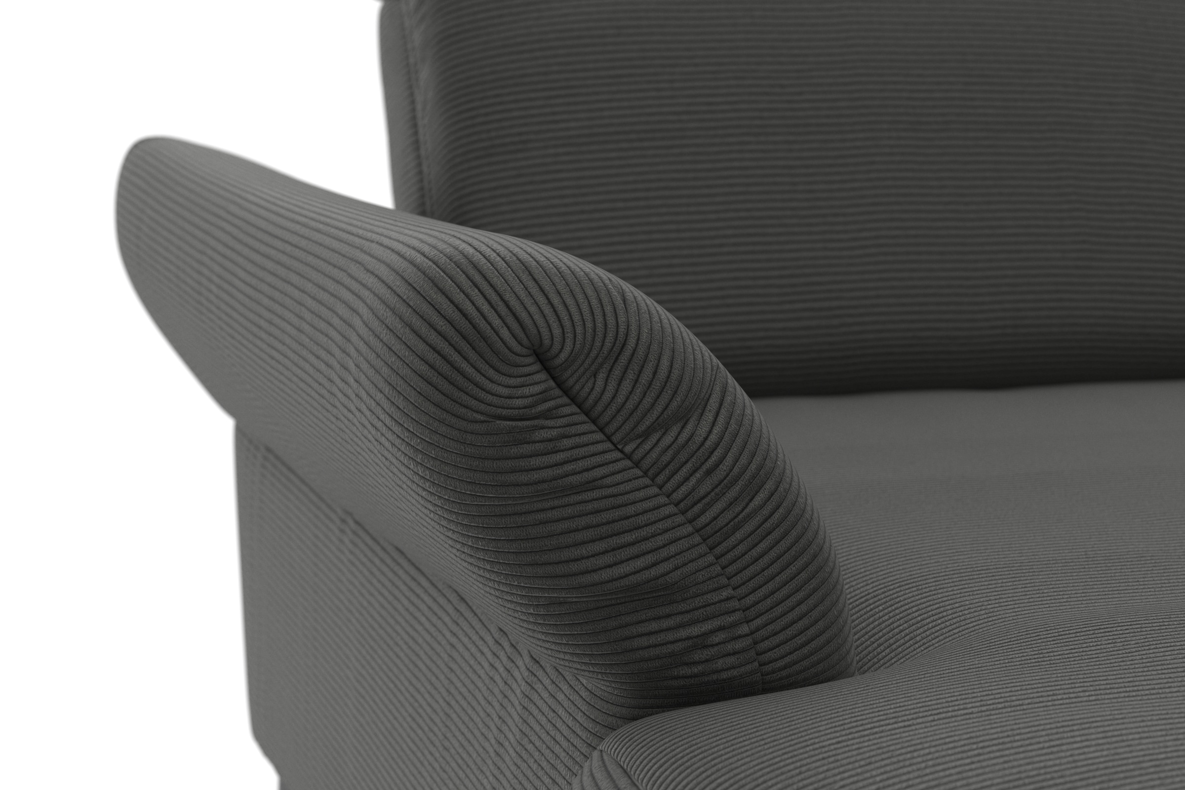 INOSIGN Wohnlandschaft »Coco U-Form«, Sitztiefen-, Arm- und Kopfteilverstellung, Cord-Bezug, Fusshöhe 15 cm