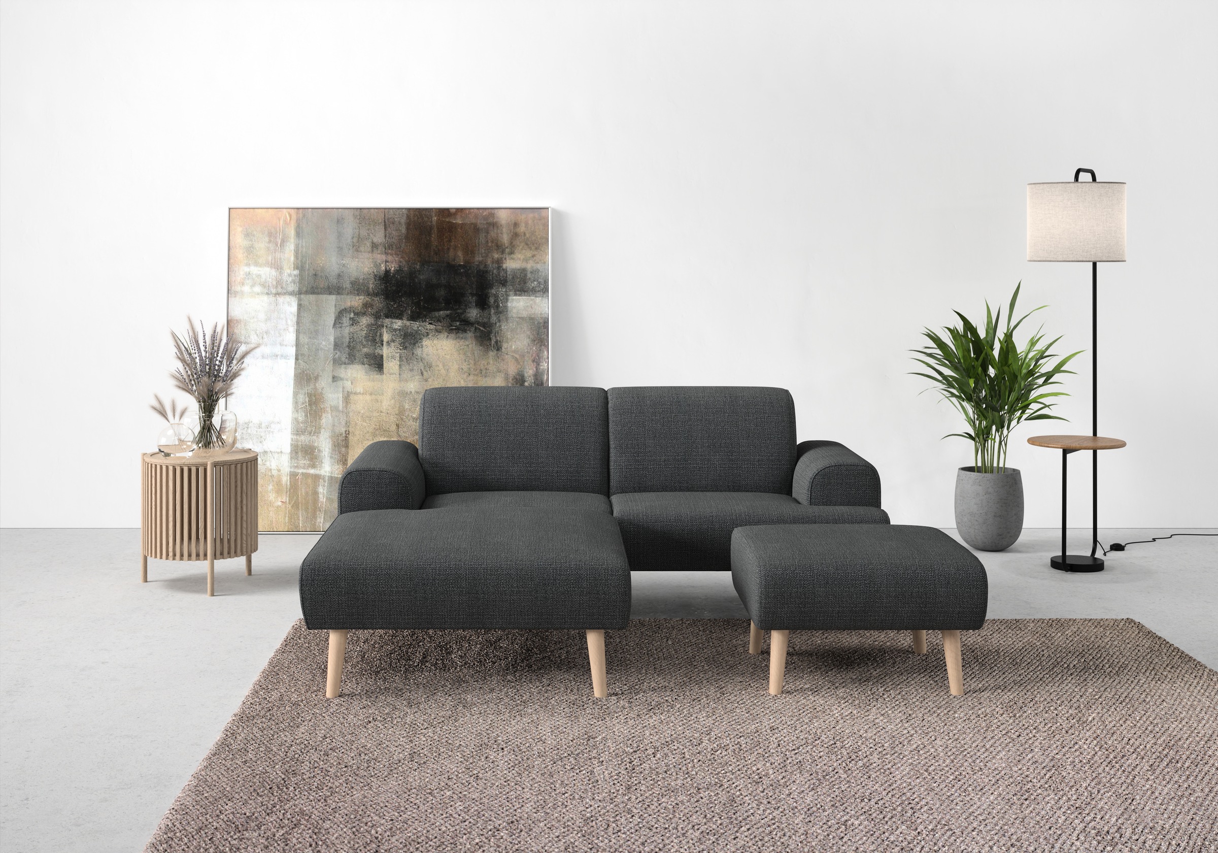 andas Ecksofa »Swift Scandic Design, komfortabler Federkern, Breite 192cm, L-Form«, Federkern-Polsterung, B/T/H: 192/83/176 cm