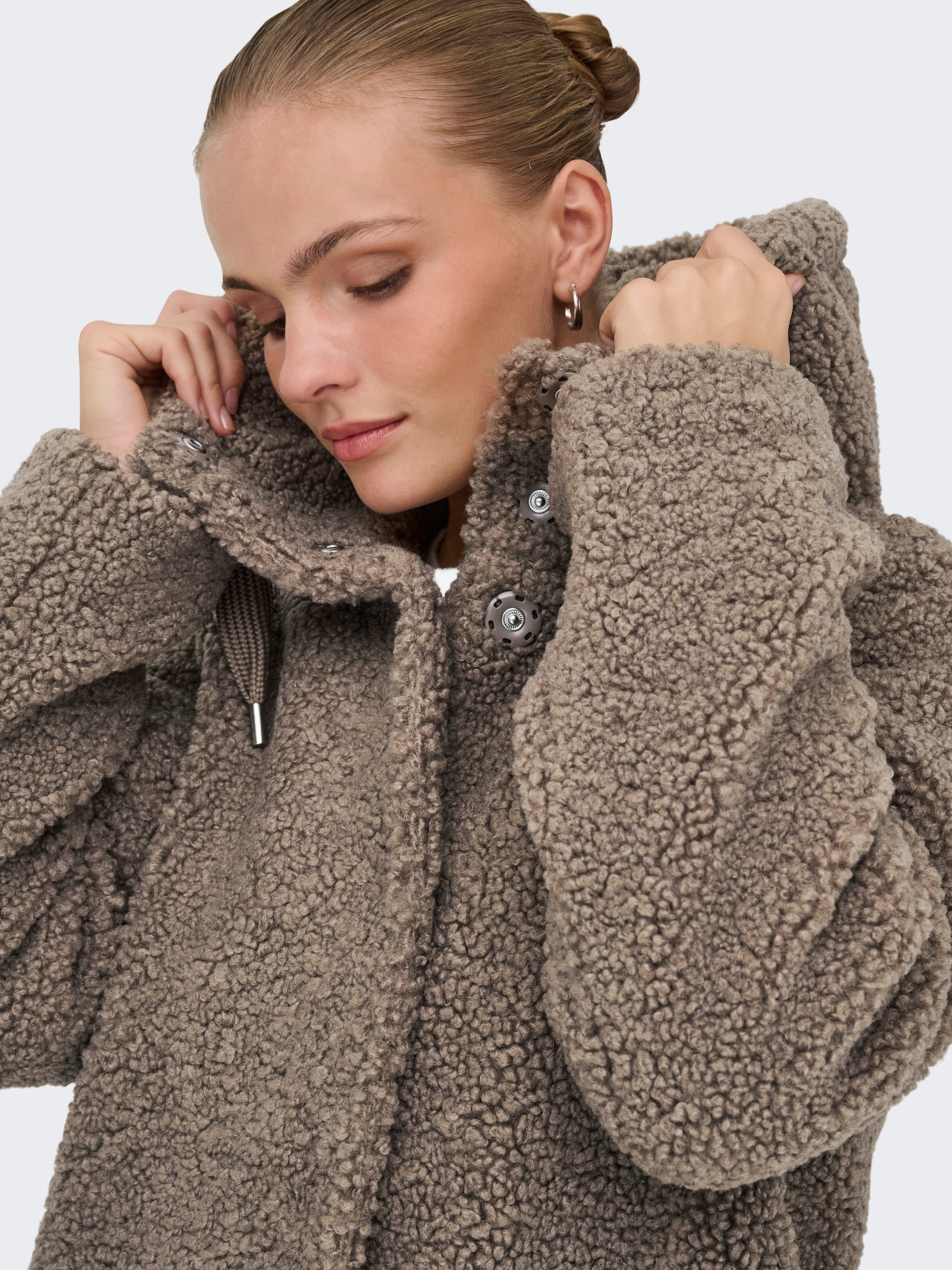 ONLY Kurzmantel »ONLMINA CURLY TEDDY COAT OTW«