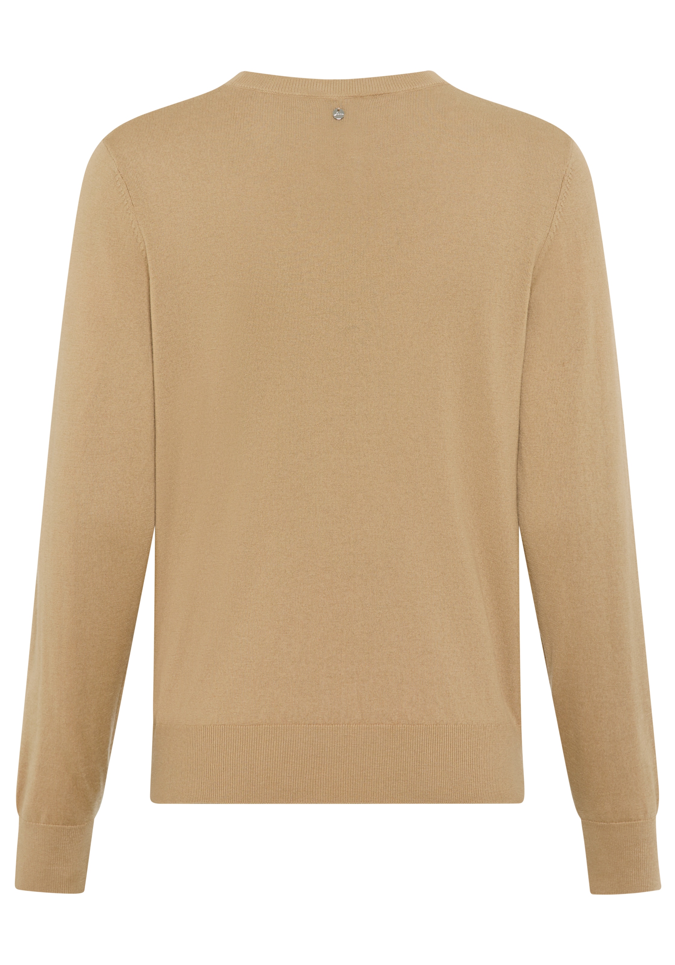 BOSS ORANGE Strickpullover »Finguine Premium Damenmode«, mit Ajour-Dekor, Rundhalsform