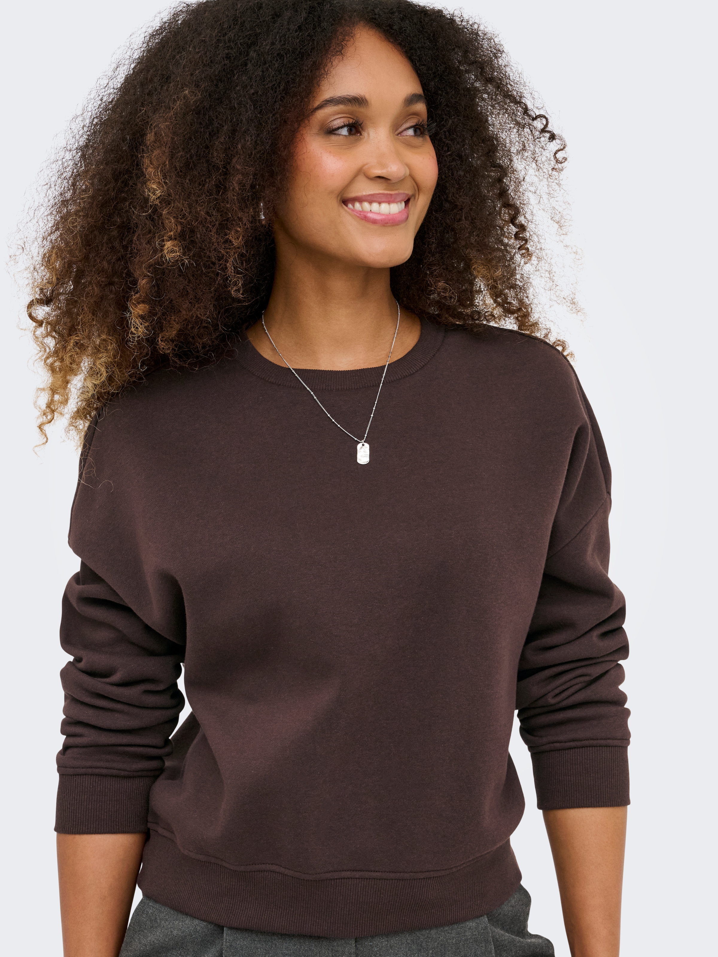 ONLY Sweatshirt »ONLSWEAT L/S CREW OVERSIZE SWT«, Baumwollmischung, loose fit, Rundhals
