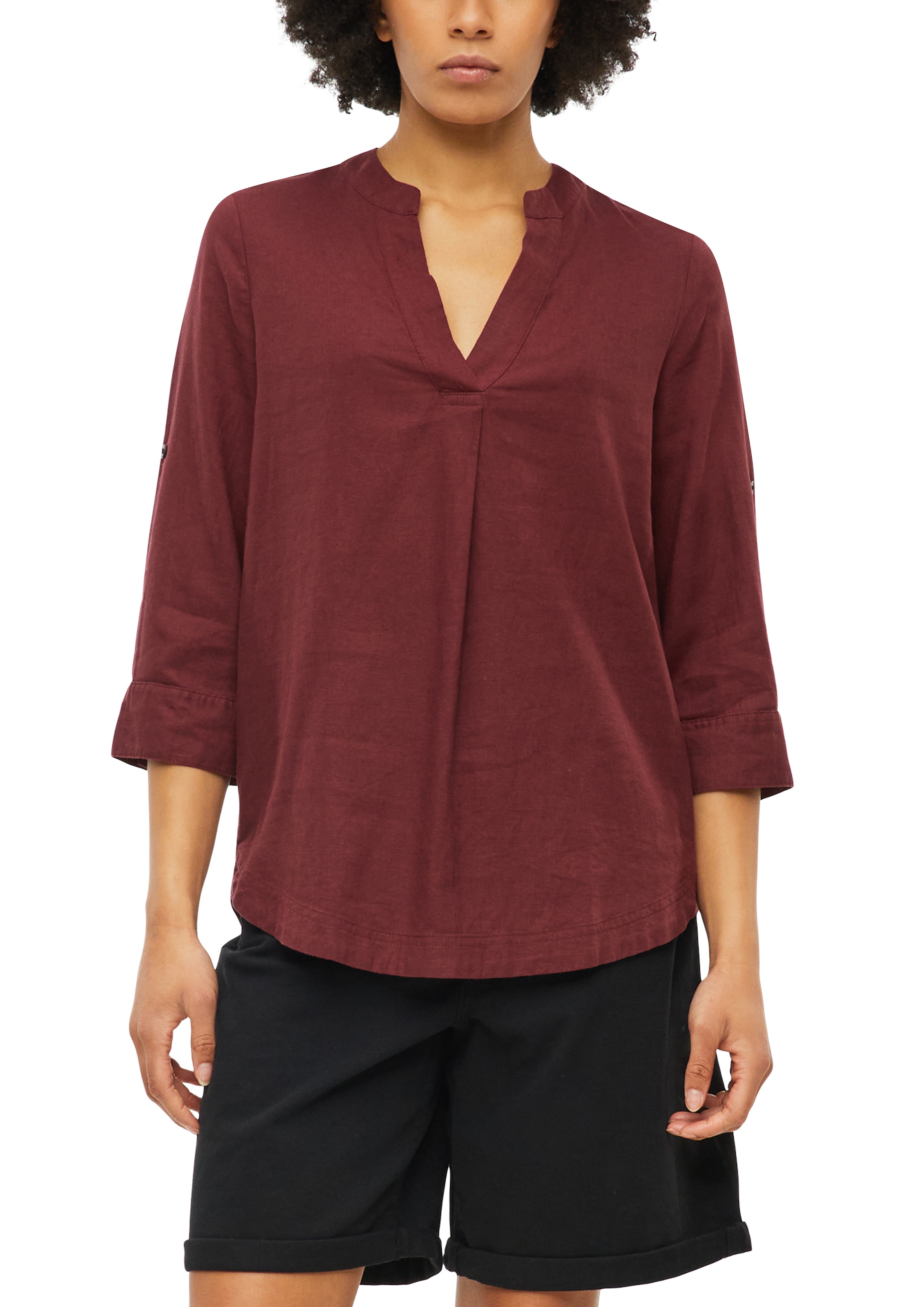 s.Oliver Chemisier à chemise Relevable, mélange de lin rafraîchissant