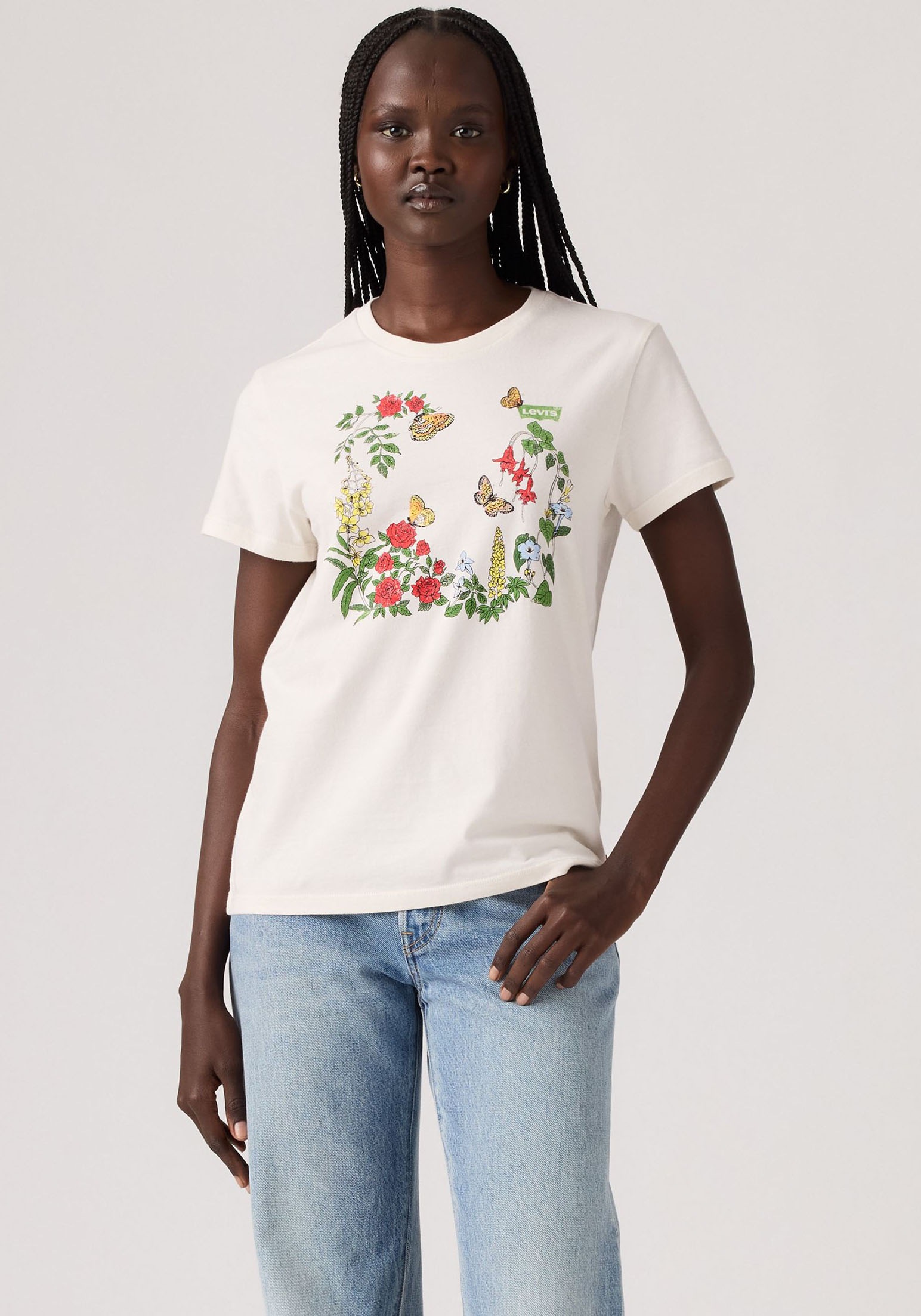 Image of Levis T-Shirt "THE PERFECT TEE" mit Blumen Print