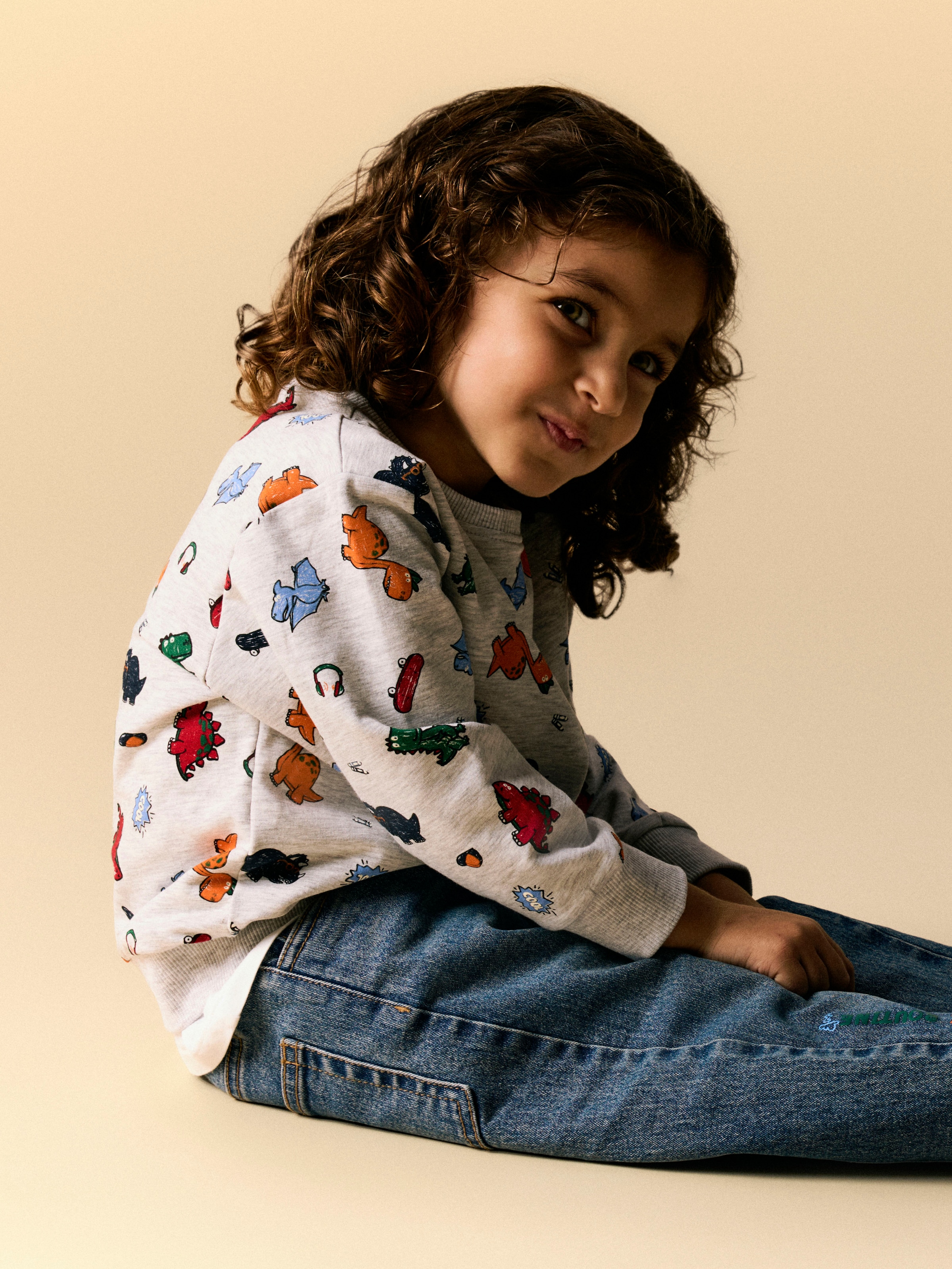 Name It Sweat-shirt »NMMLEON LS NREG SWEAT BRU BOX«, mélange coton, coupe régulière
