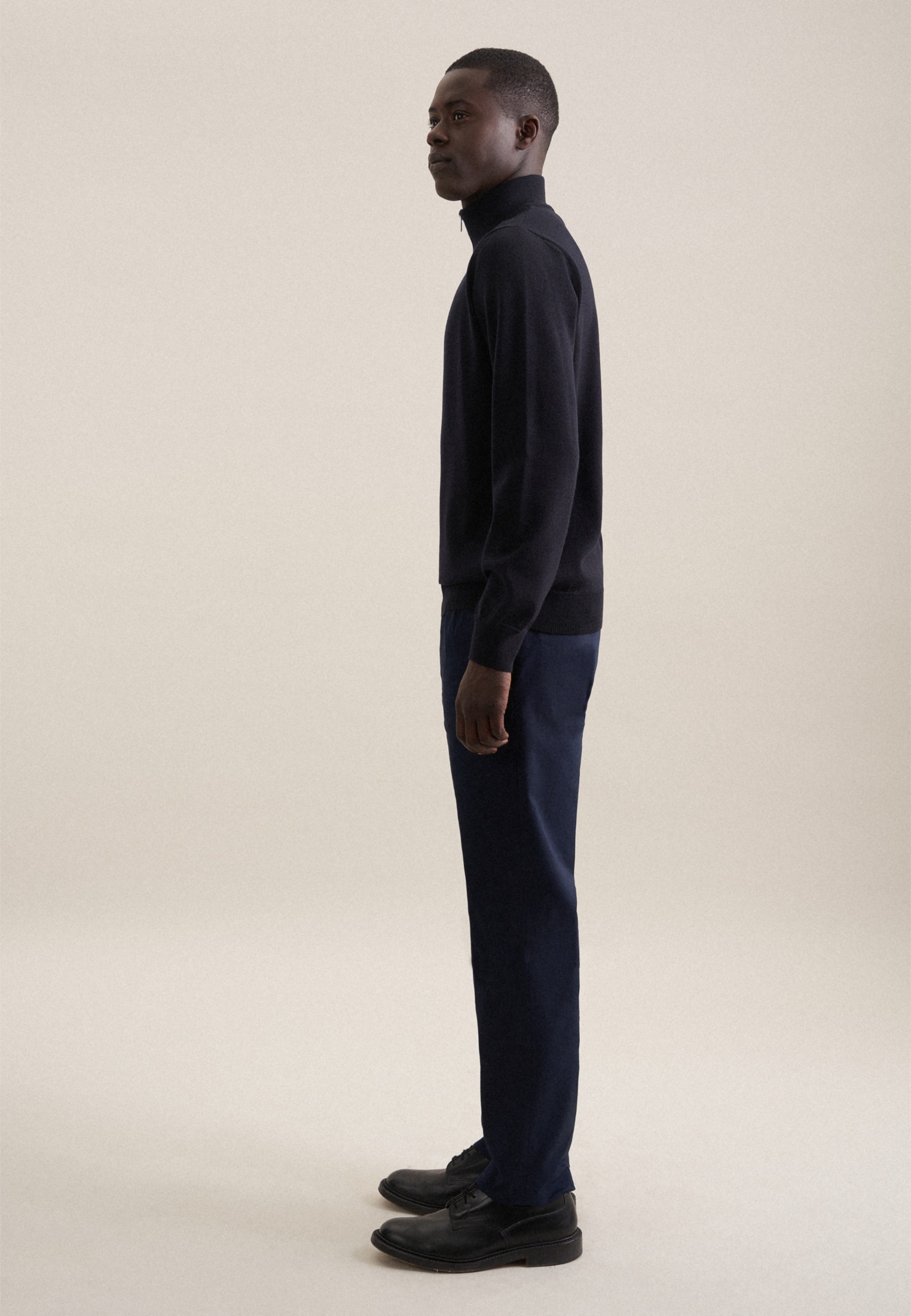 seidensticker Stehkragenpullover »Schwarze Rose« Quarter Zip Uni