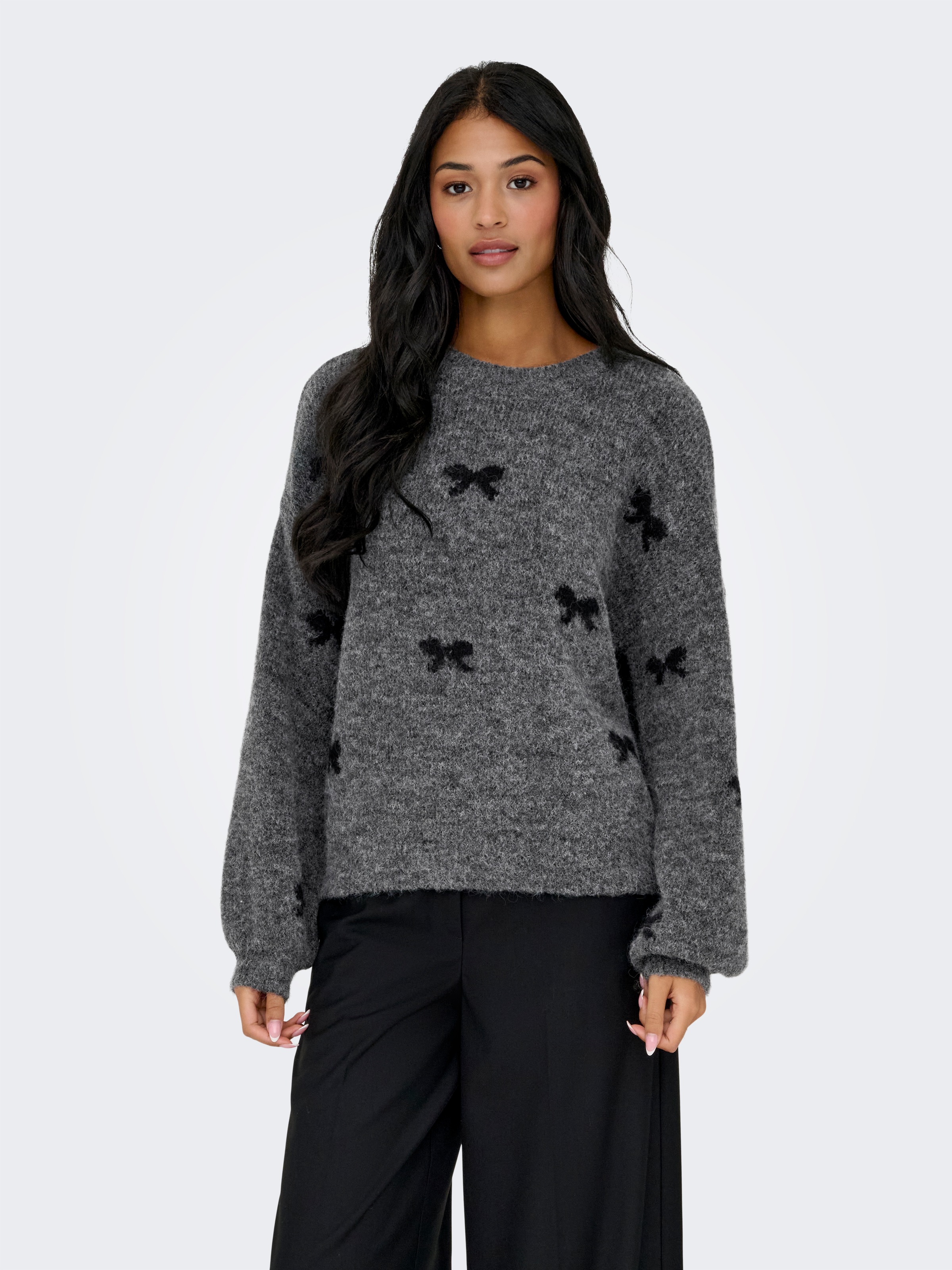ONLY Pull à col rond »ONLBRUNHILDA LIFE LS BOW O-NECK KNT«
