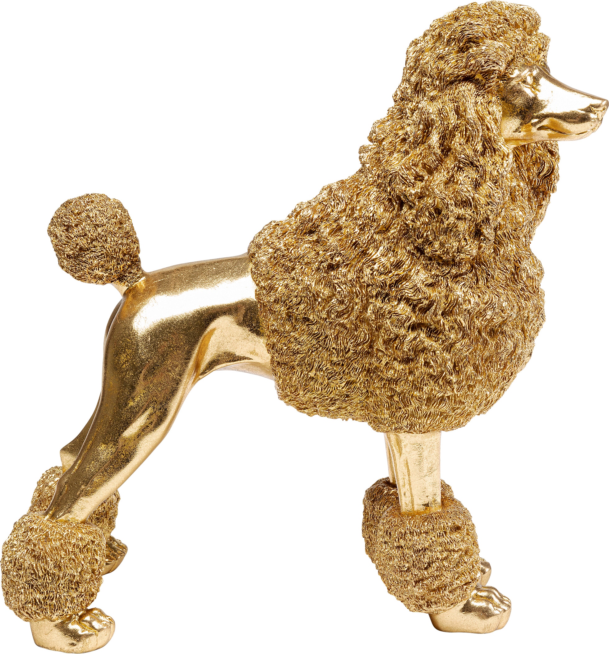 Kare Design Figurine de décoration »Mrs Poodle Gold 34cm«