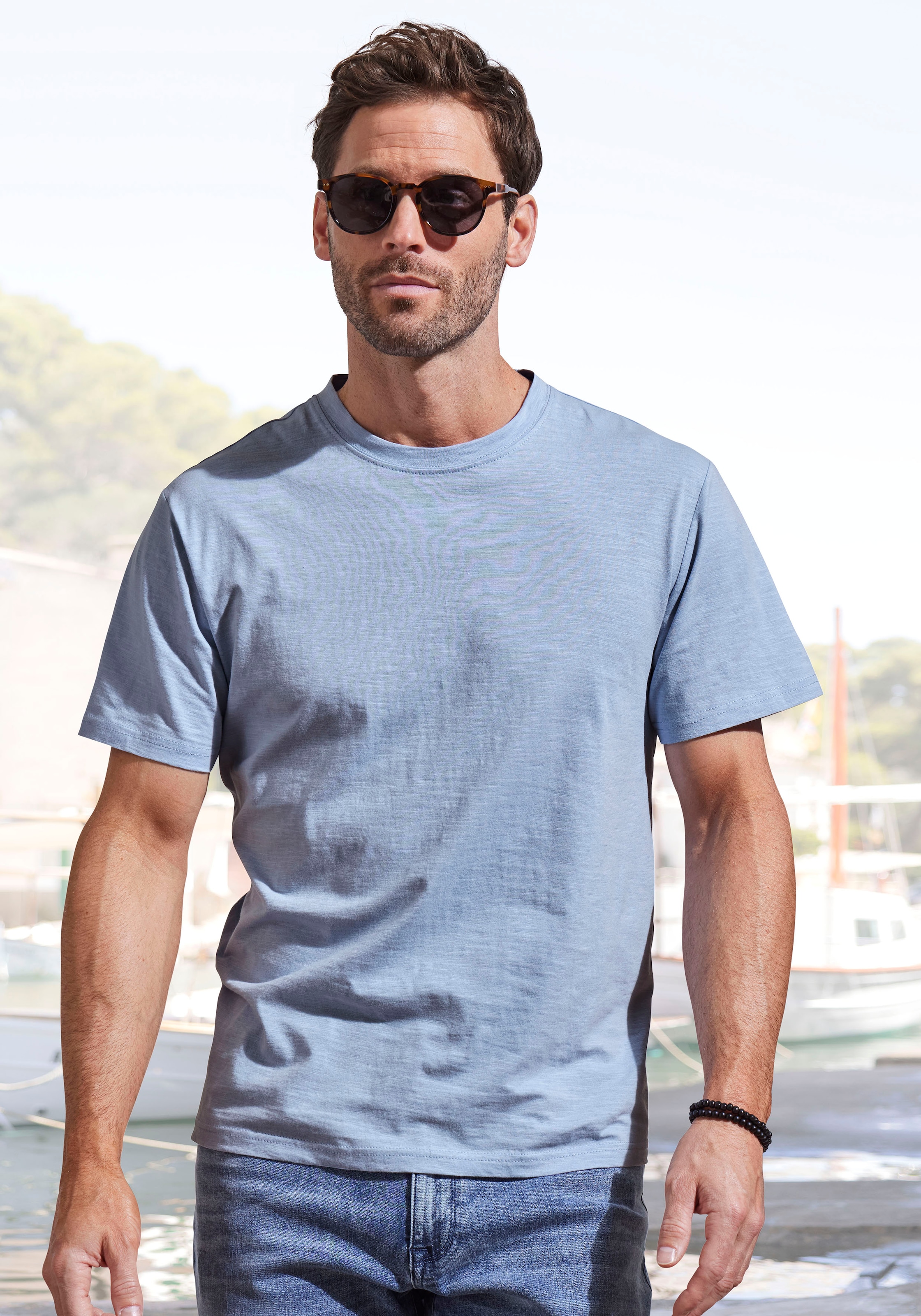 Image of John Devin T-Shirt "mit Slub-Garn Struktur" aus leichter, strukturierter Baumwollqualität