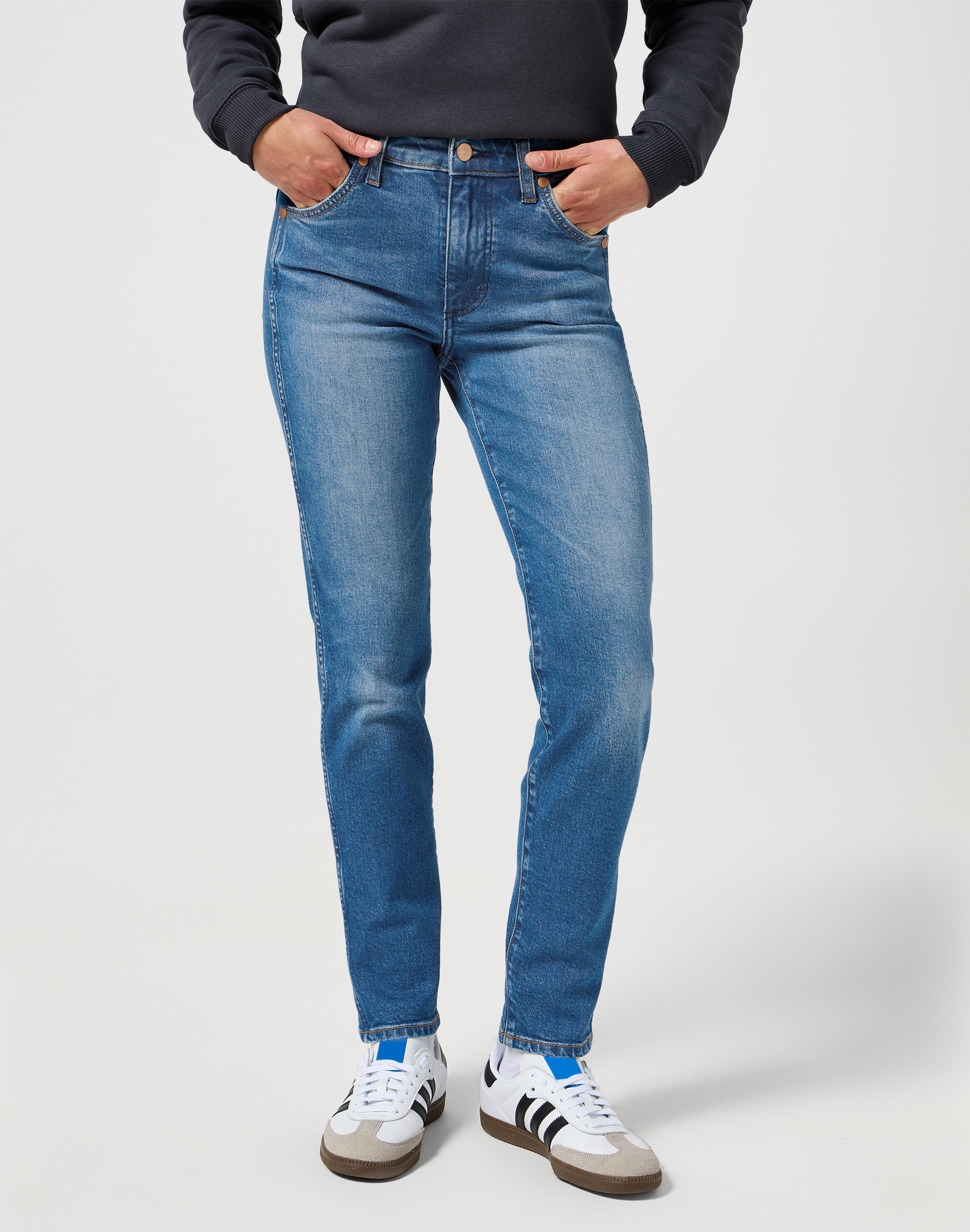 Image of Wrangler Slim-fit-Jeans "PIPER" mit kontrastfarbenen Nähten