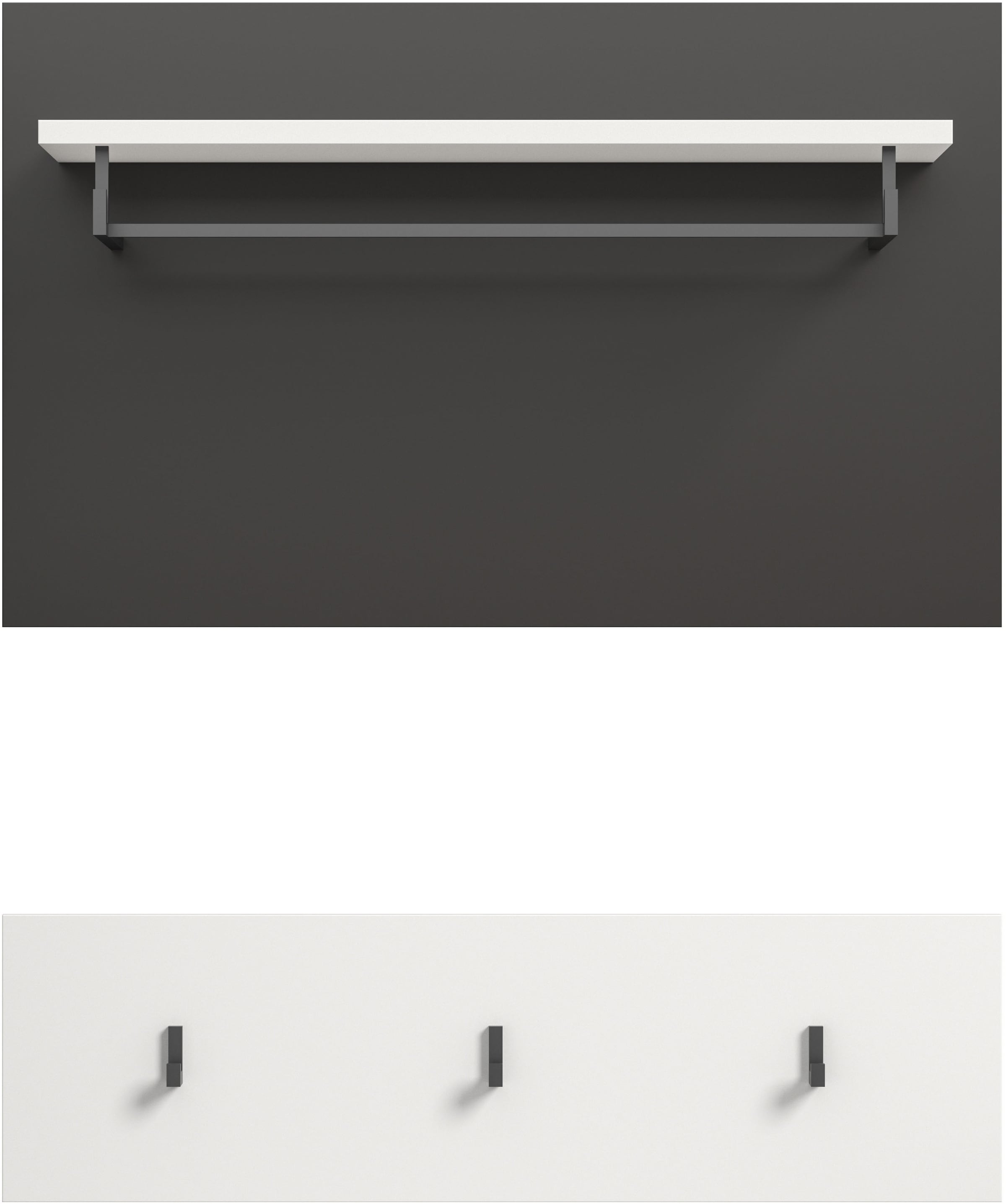 INOSIGN Garderobenpaneel »REHAT, TOPSELLER!, 2-teilig, bestehend aus: Paneel & Hakenleiste« in verschiedenen Farben erhältlich, 1 Stk. tlg. Paneel, Hakenleiste, Wandboard, Garderobe, Garderobenleiste