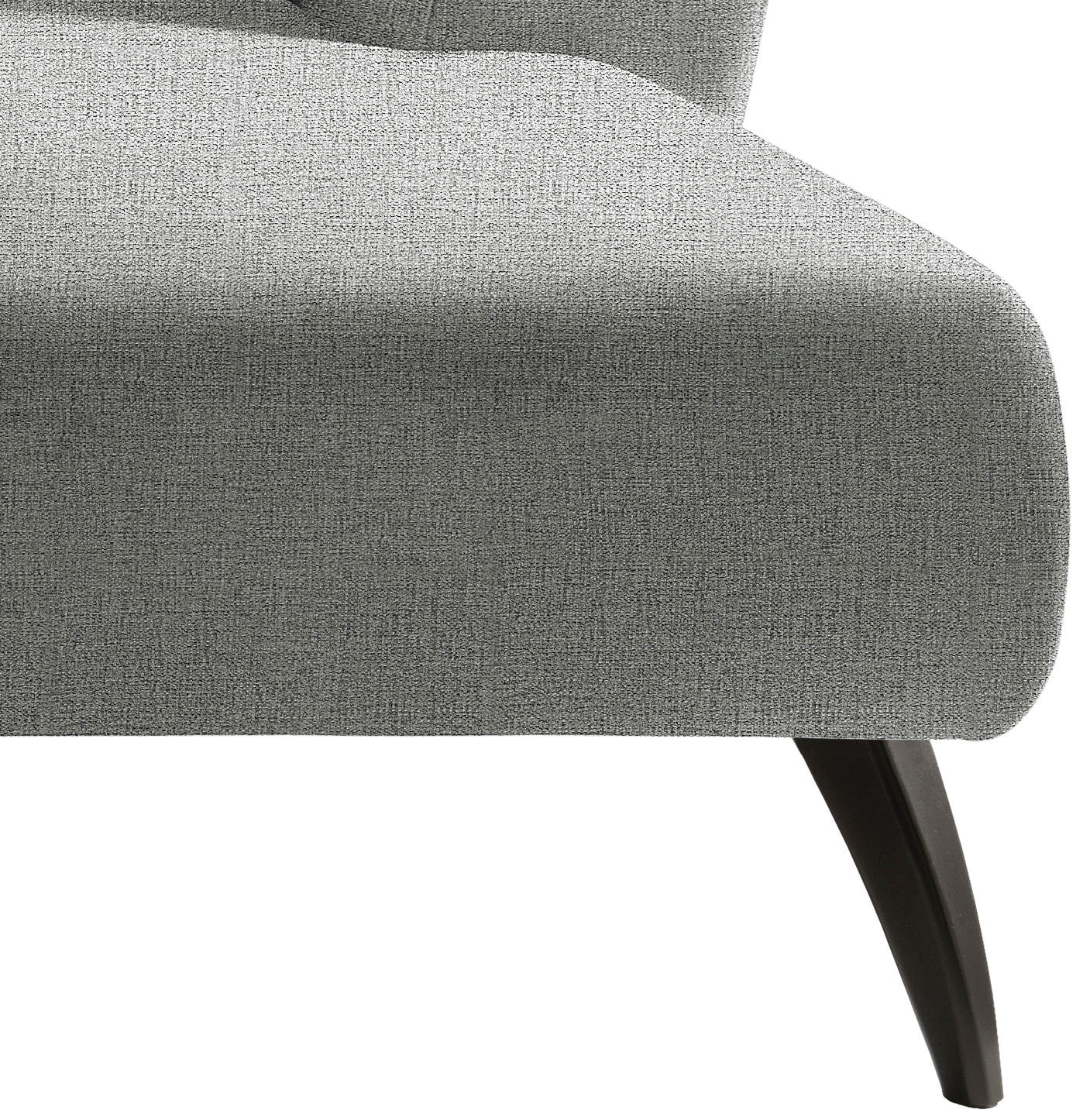 INOSIGN Ecksofa »Colori Polstermöbel mit zeitlos eleganter Rückenführung. L-Form« Holzfussfarbe wählbar, inkl. 4x Zierkissen