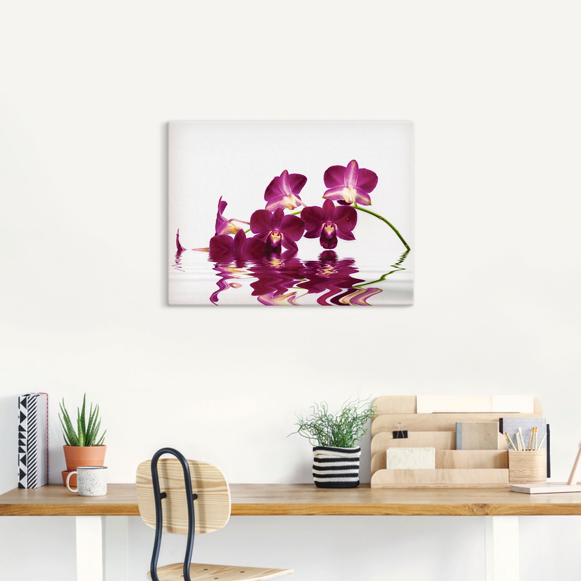 Artland Leinwandbild »Phalaenopsis Orchidee«, Blumen, (1 St.), auf Keilrahmen gespannt