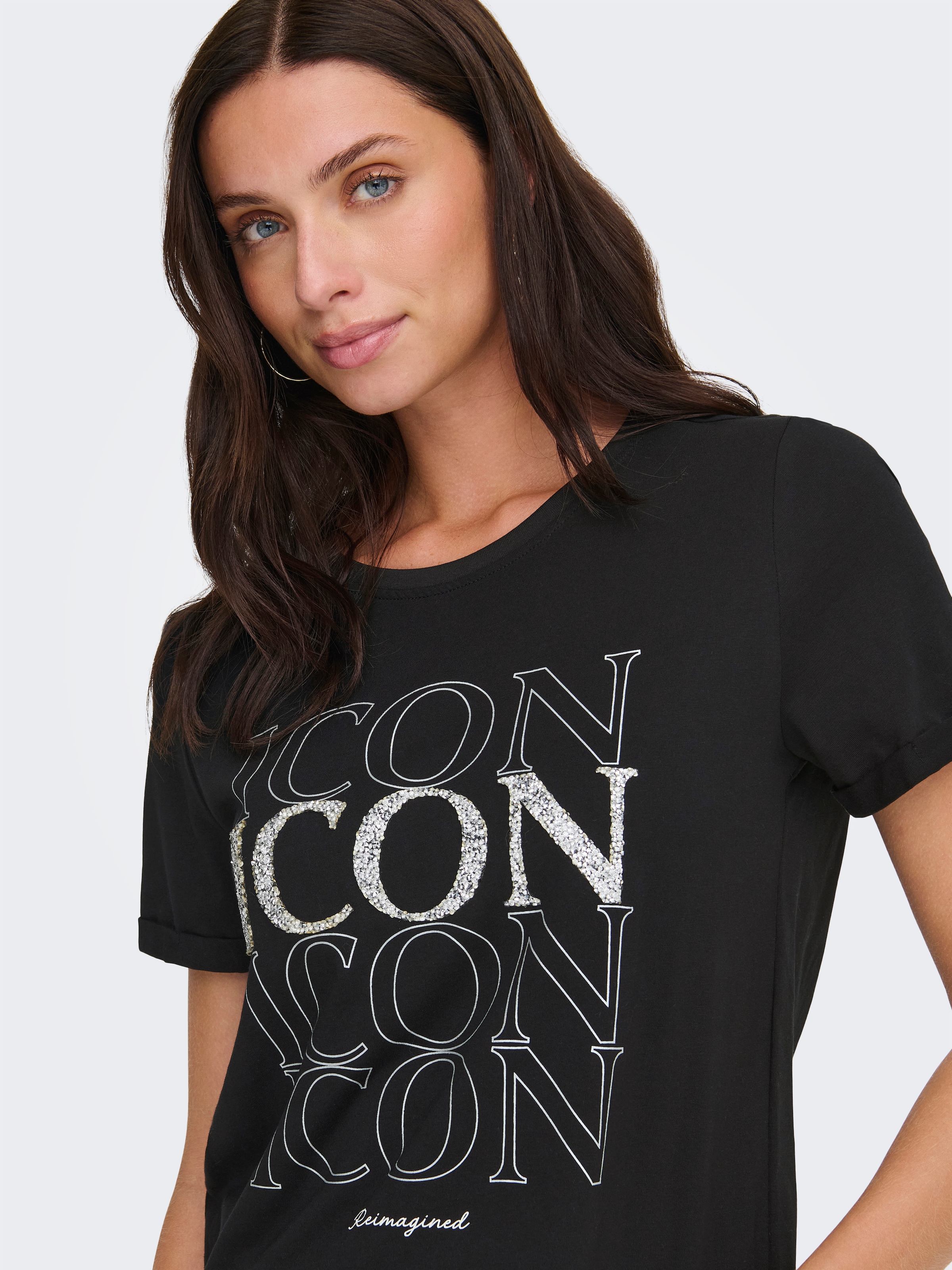 ONLY T-shirt à manches courtes »ONLKITA LIFE LUX ICON S/S PRINT TOP JRS«