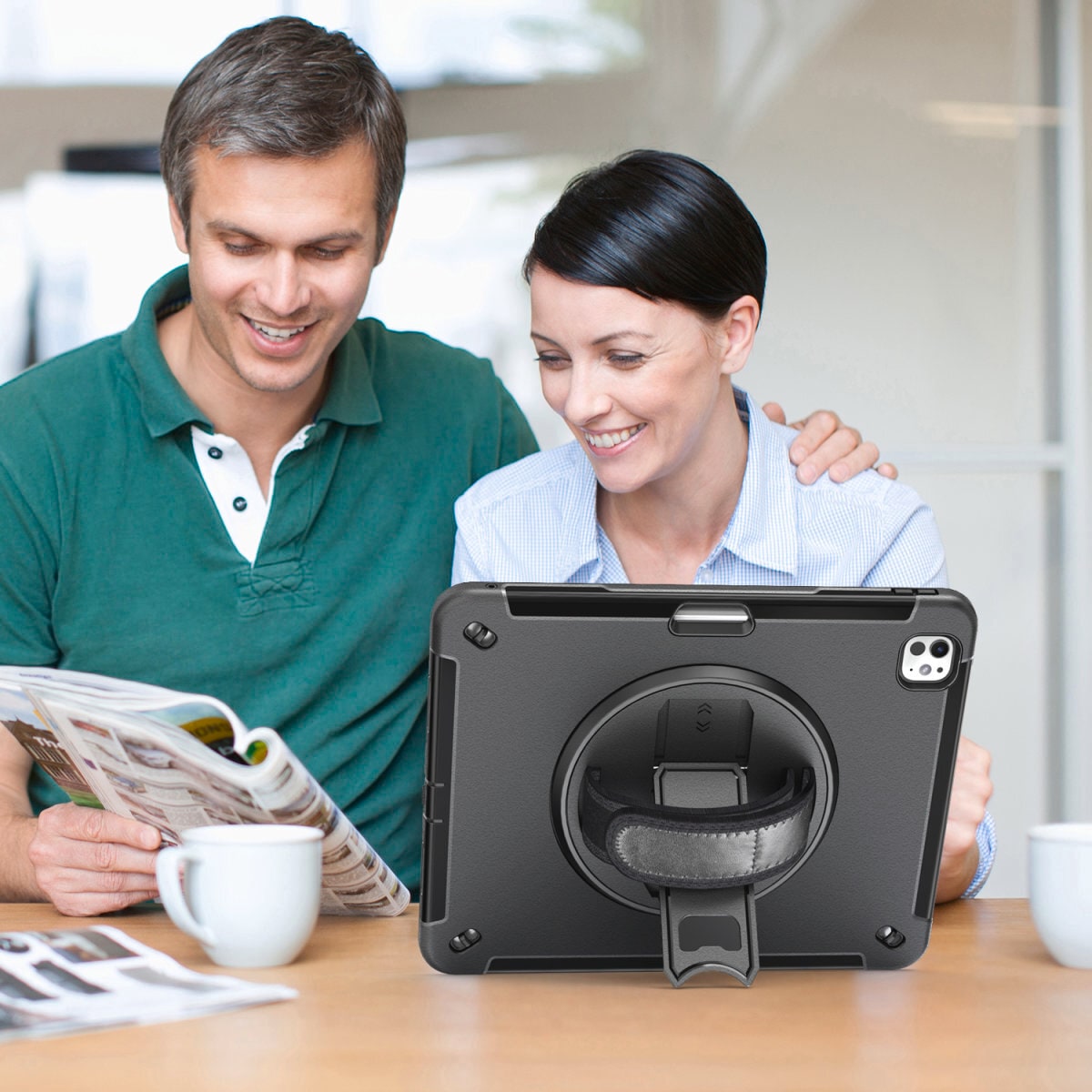 4smarts Tablet-Hülle »Rugged Case GRIP für Apple iPad Pro 13 (M4, 2024)«, Backcover, Schutzhülle, Handyschutzhülle, Case, Schutzcase, stossfest