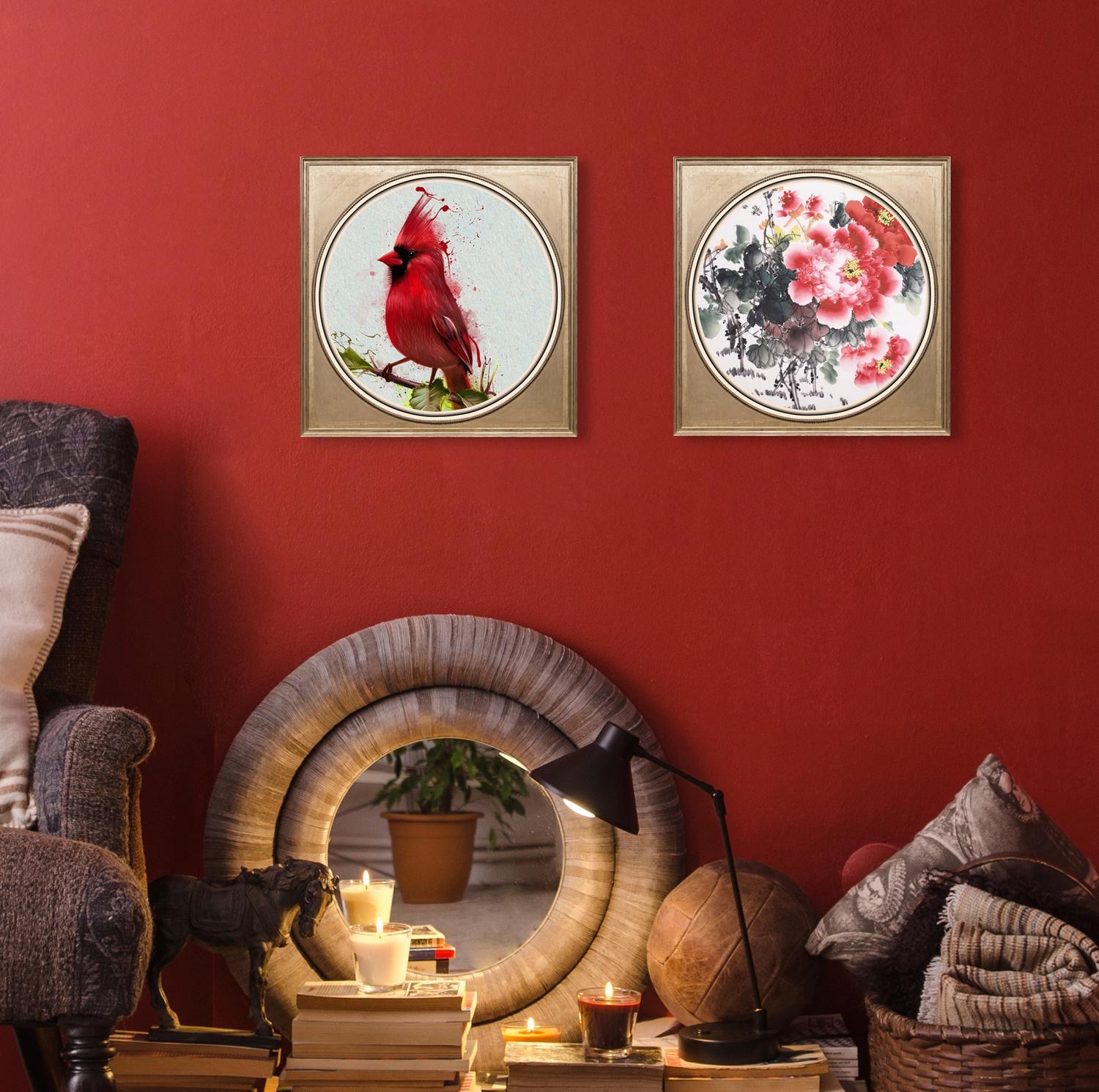 queence Acrylglasbild »Rote Blüten«, Blumen-Blumenbilder-Kunst-Pflanzen-Pflanzenbilder-Gemälde, Fine Art-Print in Galeriequalität
