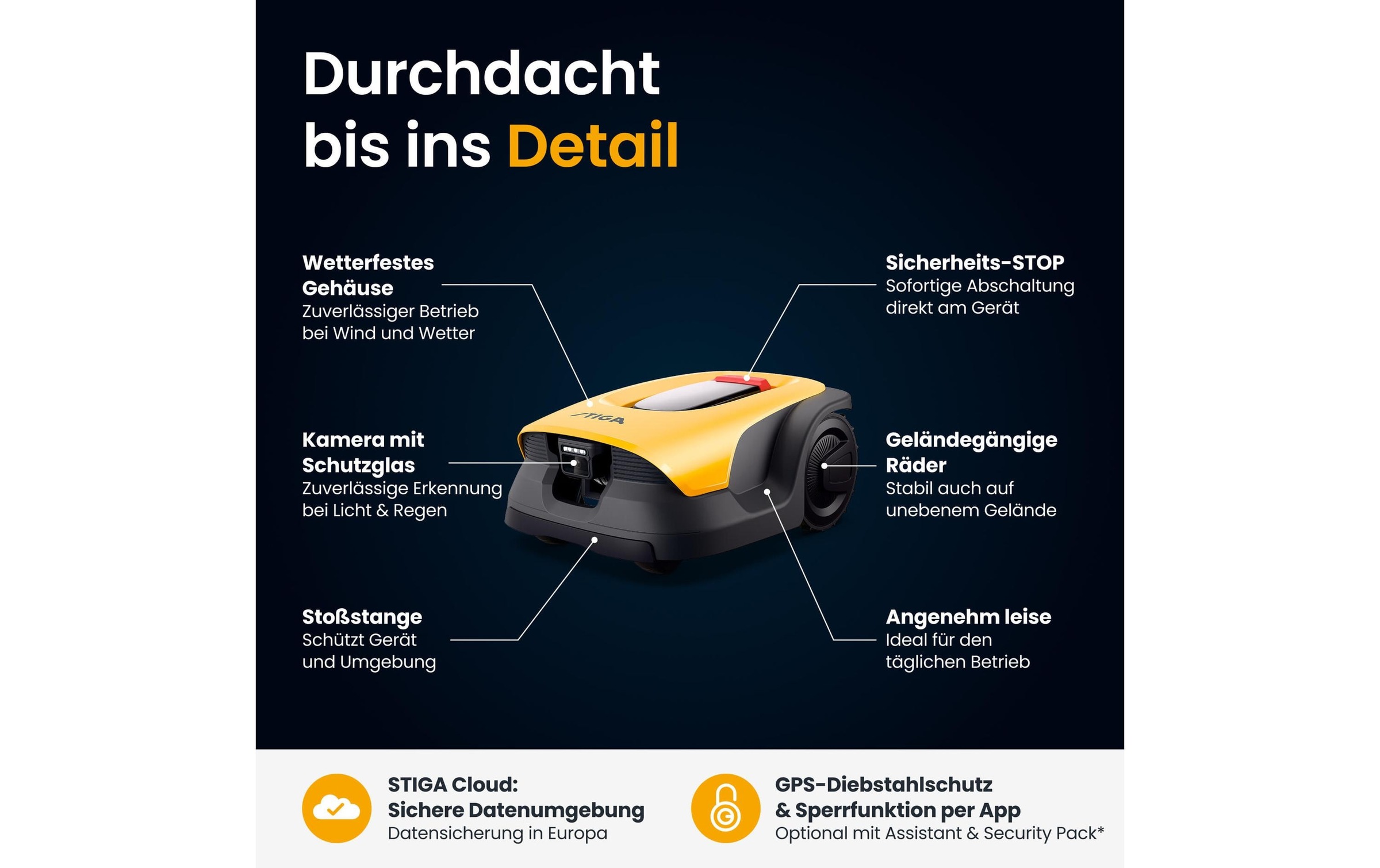 STIGA Rasenmähroboter »A10v inkl. Akku«  mit GPS