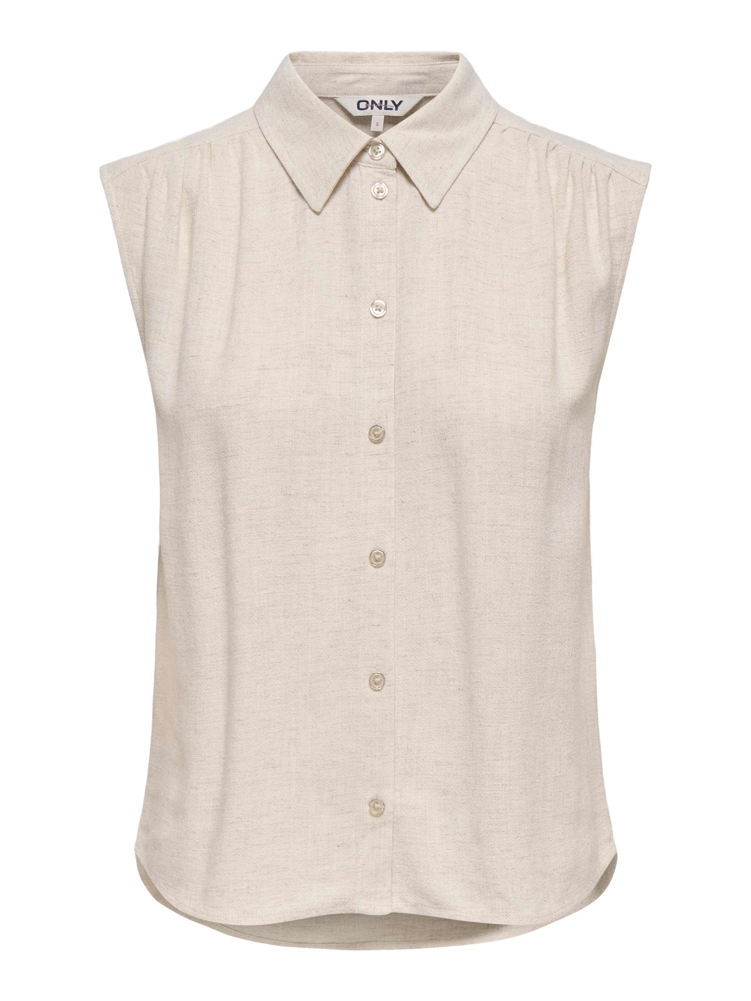 ONLY CARMAKOMA Blusentop »CARSIESTA S/L LINEN BL SHIRT PNT NOOS« Viskosemischung, regular fit, mit Leinen