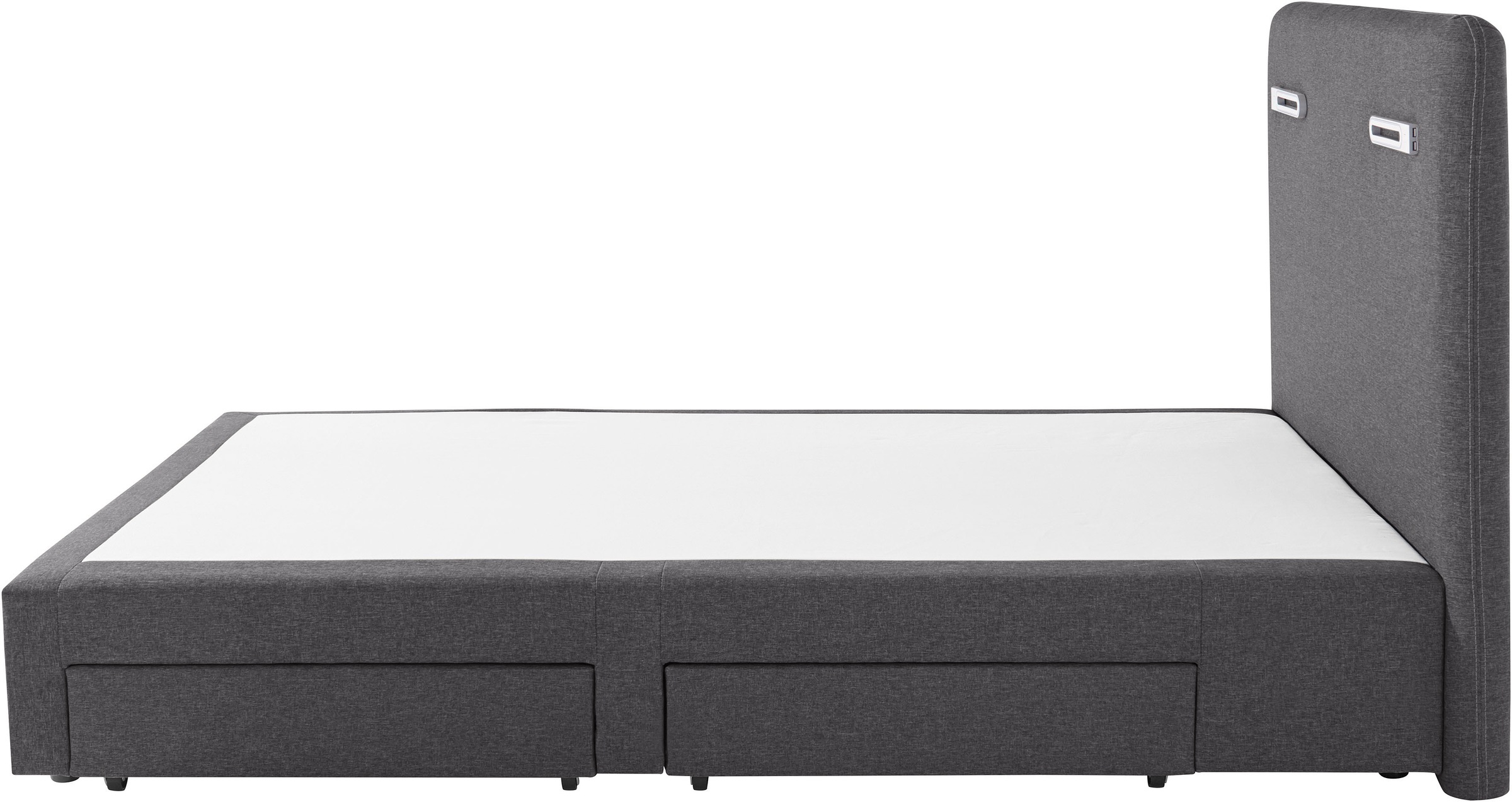 INOSIGN Boxbett »Luan« Schubkästen, LED-Beleuchtung und Topper, in Breite 120 cm und 180 cm