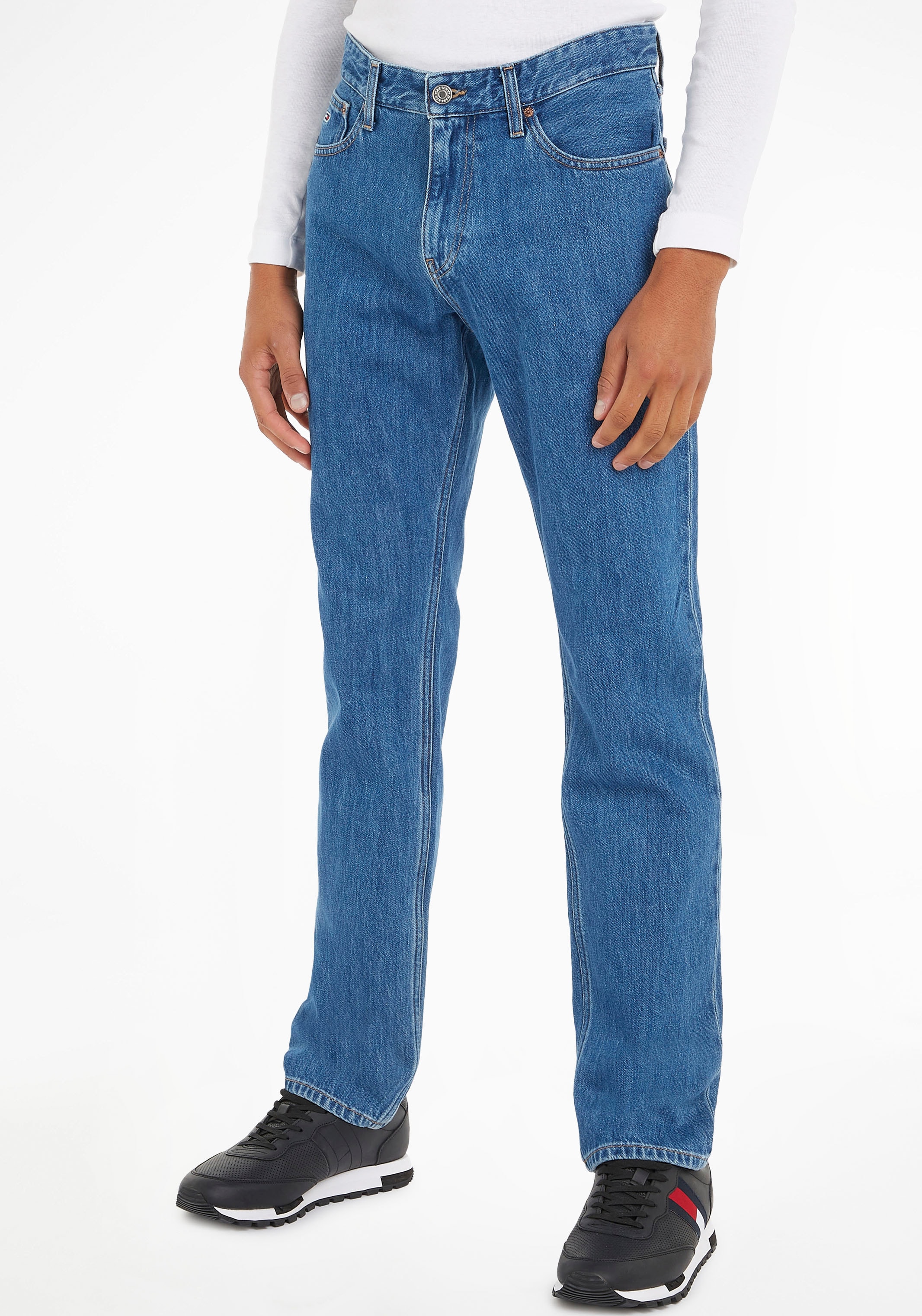 Tommy Jeans Straight-Jeans Tommy am »RYAN RGLR mit STRGHT«, auf Jeans versandkostenfrei Stitching Münzfach
