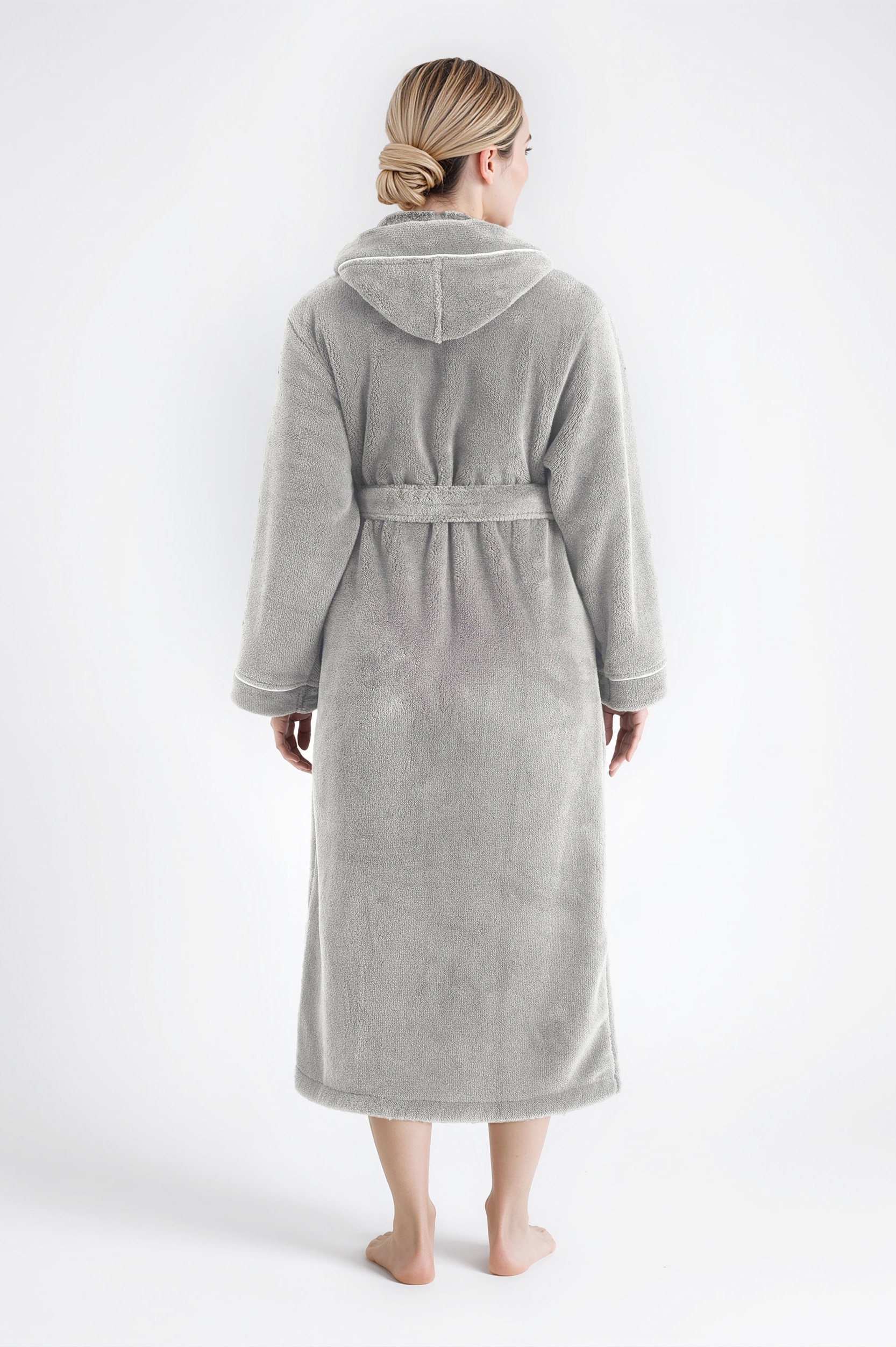 my home Unisex-Bademantel »Lillou, ideal für Sauna & Spa, Hotelbademantel, Morgenmantel« 1 Stk. kuschelig weicher Fleece, plüsch, für Damen und Herren, XS-3XL