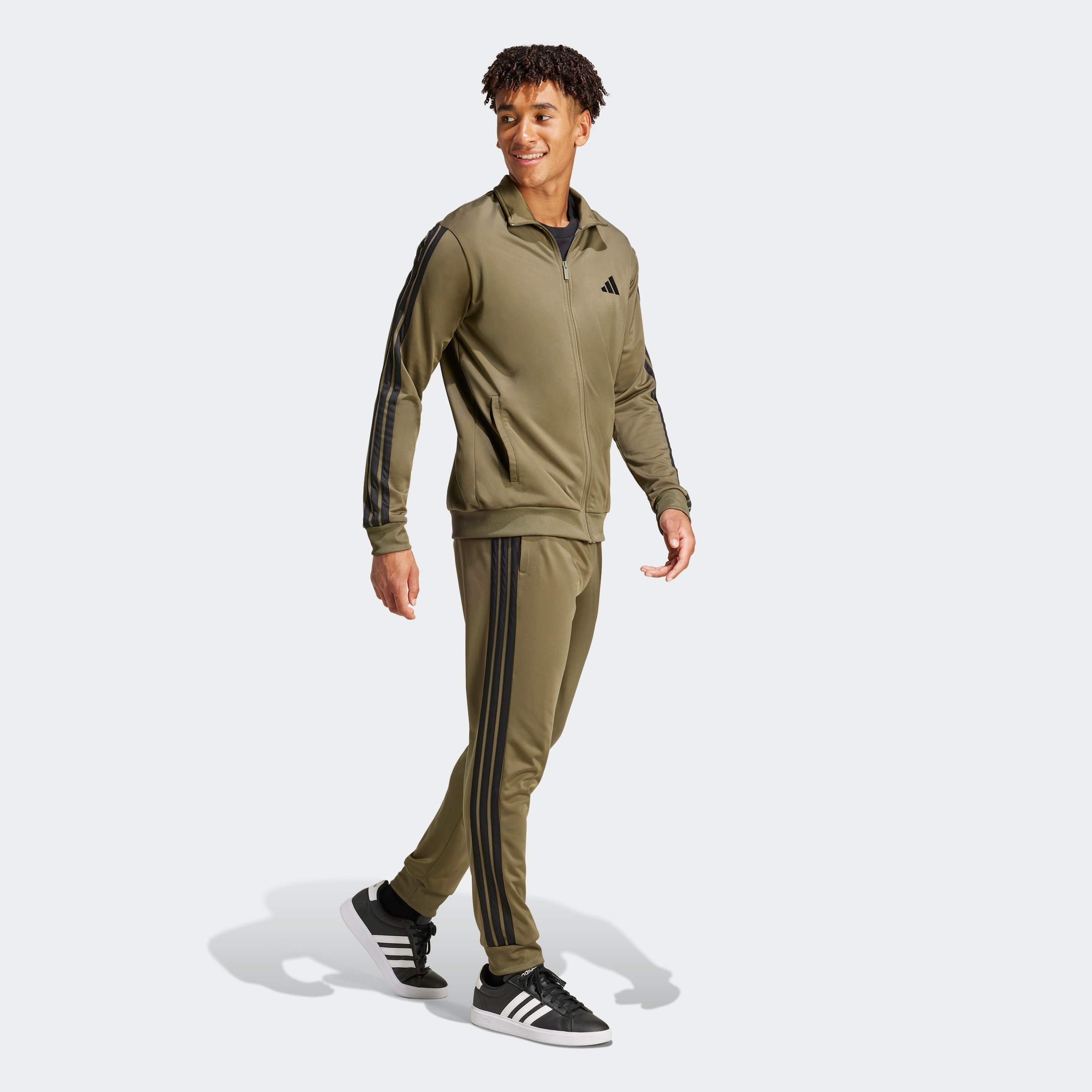 adidas Sportswear Trainingsanzug »M 3S TR TT TS«, (2 tlg.), Basic 3-Streifen Trikot