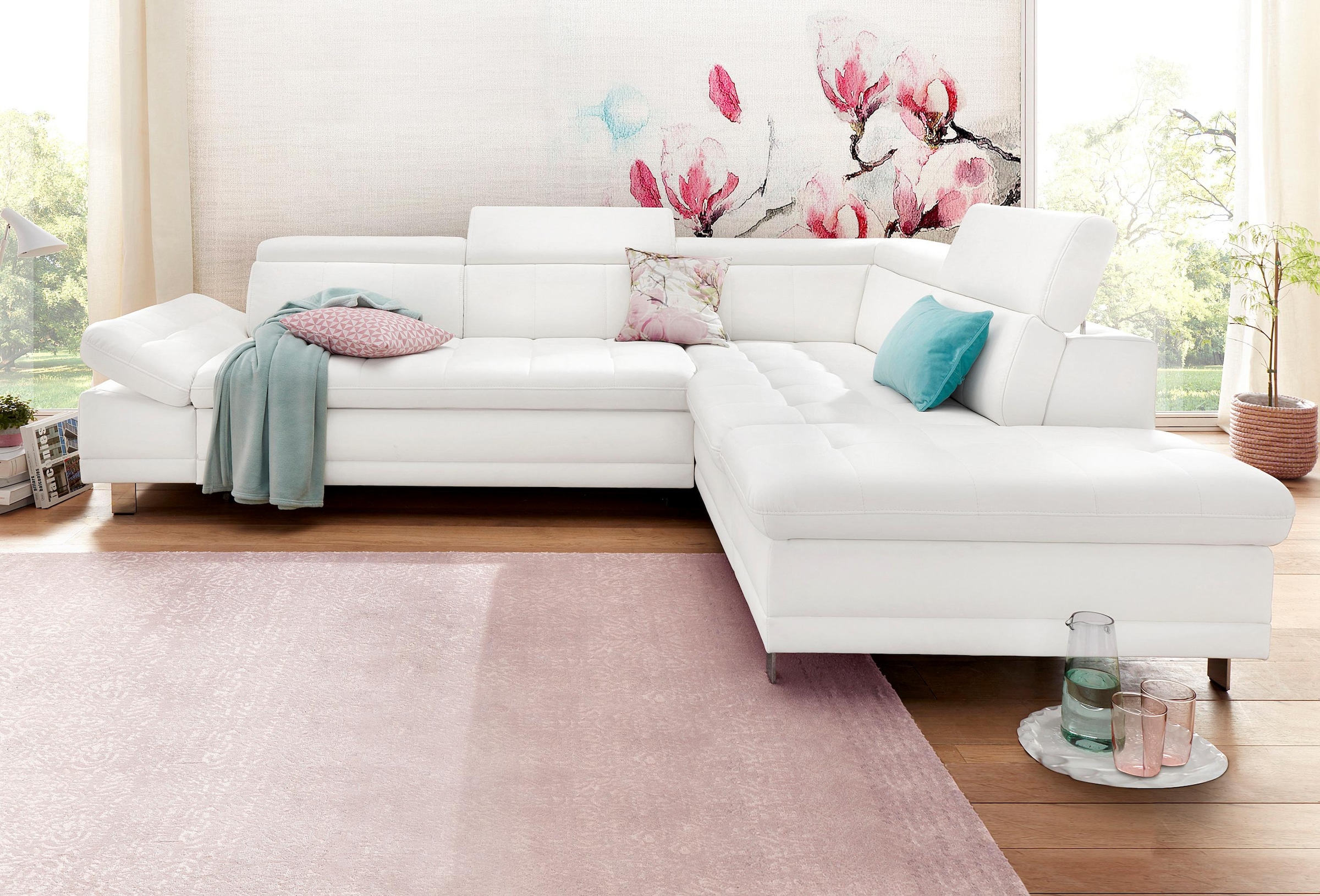 sit&more Ecksofa »Limit L-Form«, wahlweise mit Bettfunktion und Bettkasten