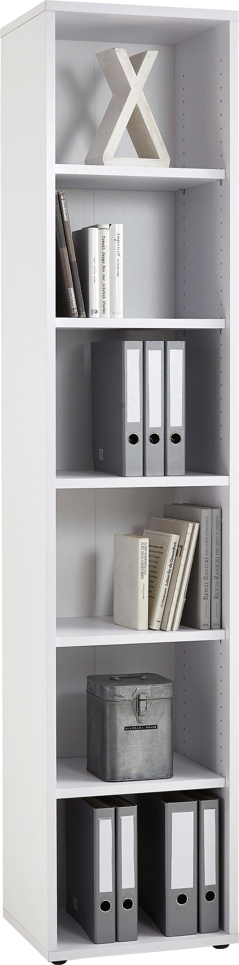 Image of FMD Bücherregal "Calvi" in 2 Höhen, viel Staur., verstellb. Böden, erweiterbar, Breite: 47 cm