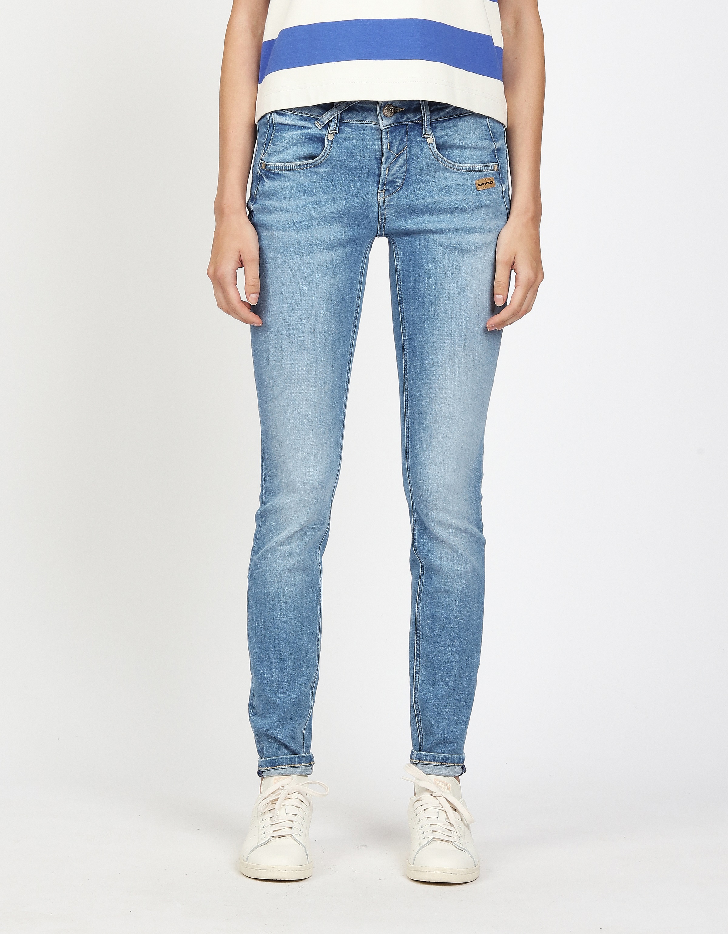 Image of GANG Skinny-fit-Jeans "94NELE" aus softem Denim