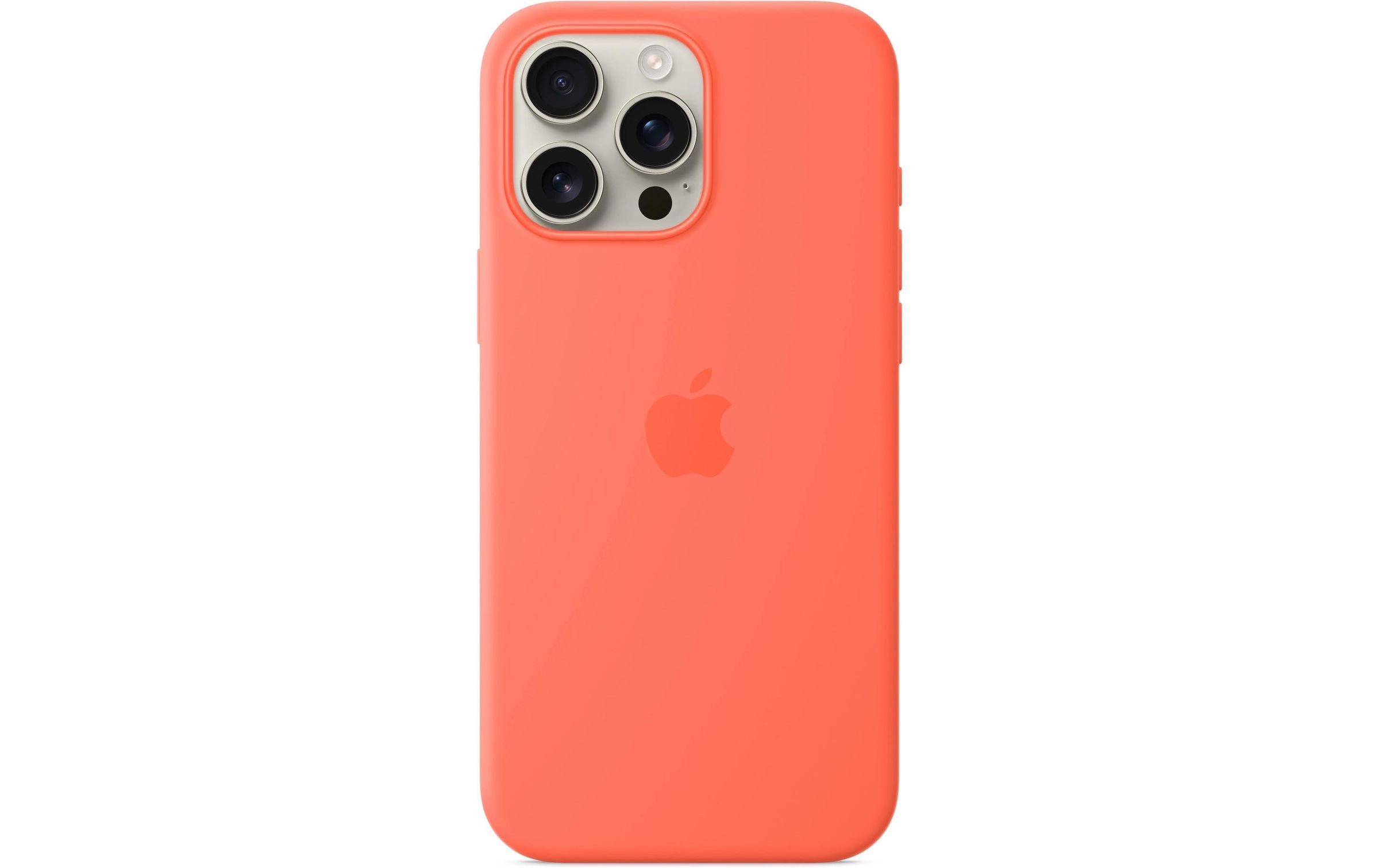 Apple Smartphone Silikon Case mit MagSafe, iPhone 16 Pro Max Mandarine