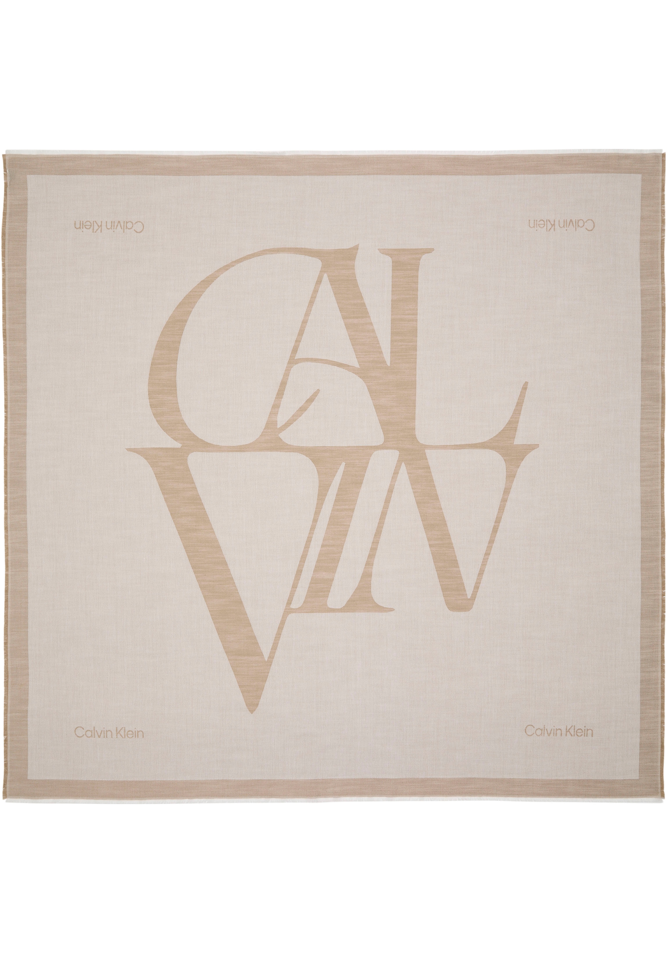 Image of Calvin Klein Modetuch "CALVIN CHAMBRAY SQUARE SCARF" Mit Markenlabelemblem
