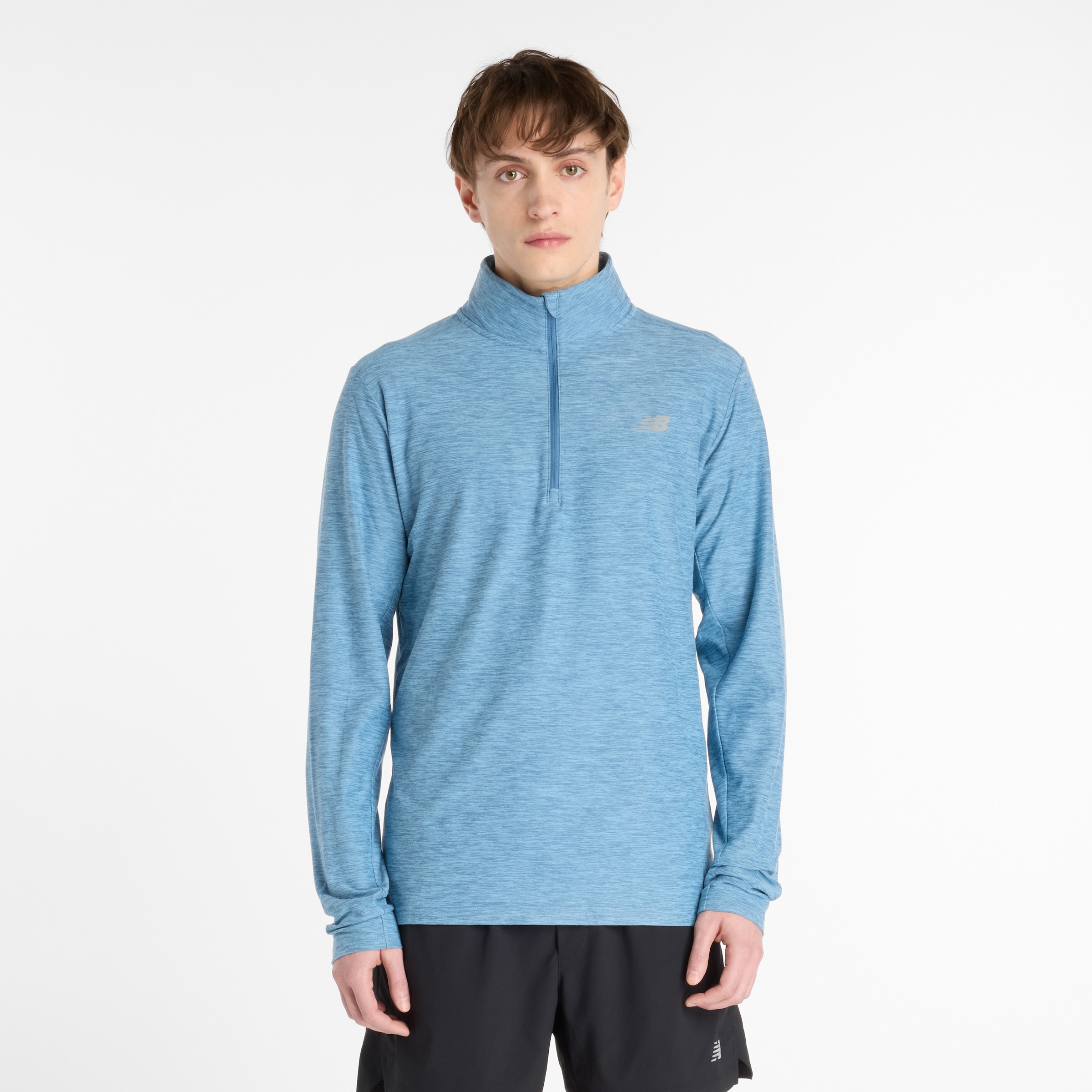 New Balance Laufshirt »Space Dye 1/4 Zip« mit Label