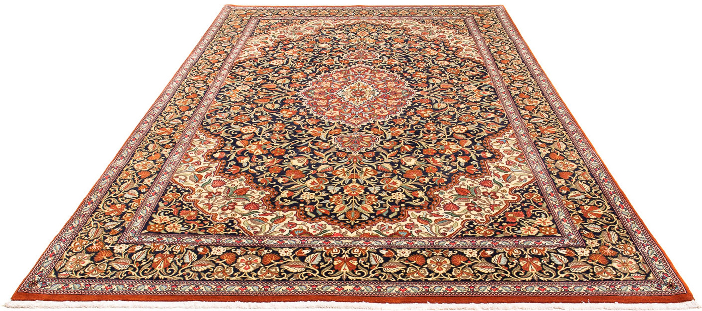 Image of morgenland Orientteppich »Perser - Ghom - 305 x 212 cm - mehrfarbig«, rechteckig, 10 mm Höhe, Wohnzimmer, Handgeknüpft, Einzelstück mit Zertifikat bei Ackermann Versand Schweiz
