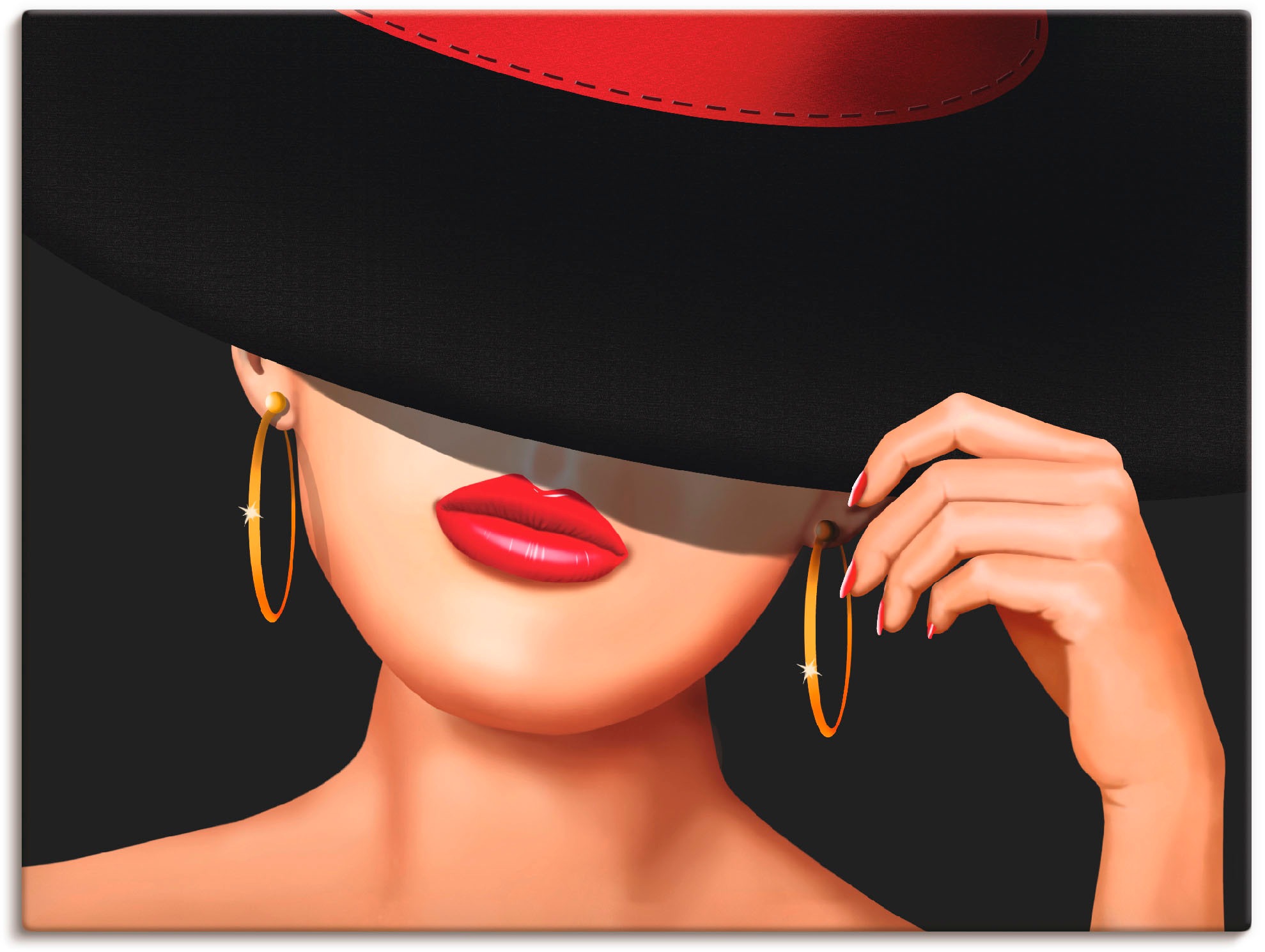 Image of Artland Wandbild »Die Lady von der Rennbahn«, Frau, (1 St.), in vielen Grössen & Produktarten - Alubild / Outdoorbild für den Aussenbereich, Leinwandbild, Poster, Wandaufkleber / Wandtattoo auch für Badezimmer geeignet bei Ackermann Versand Schweiz