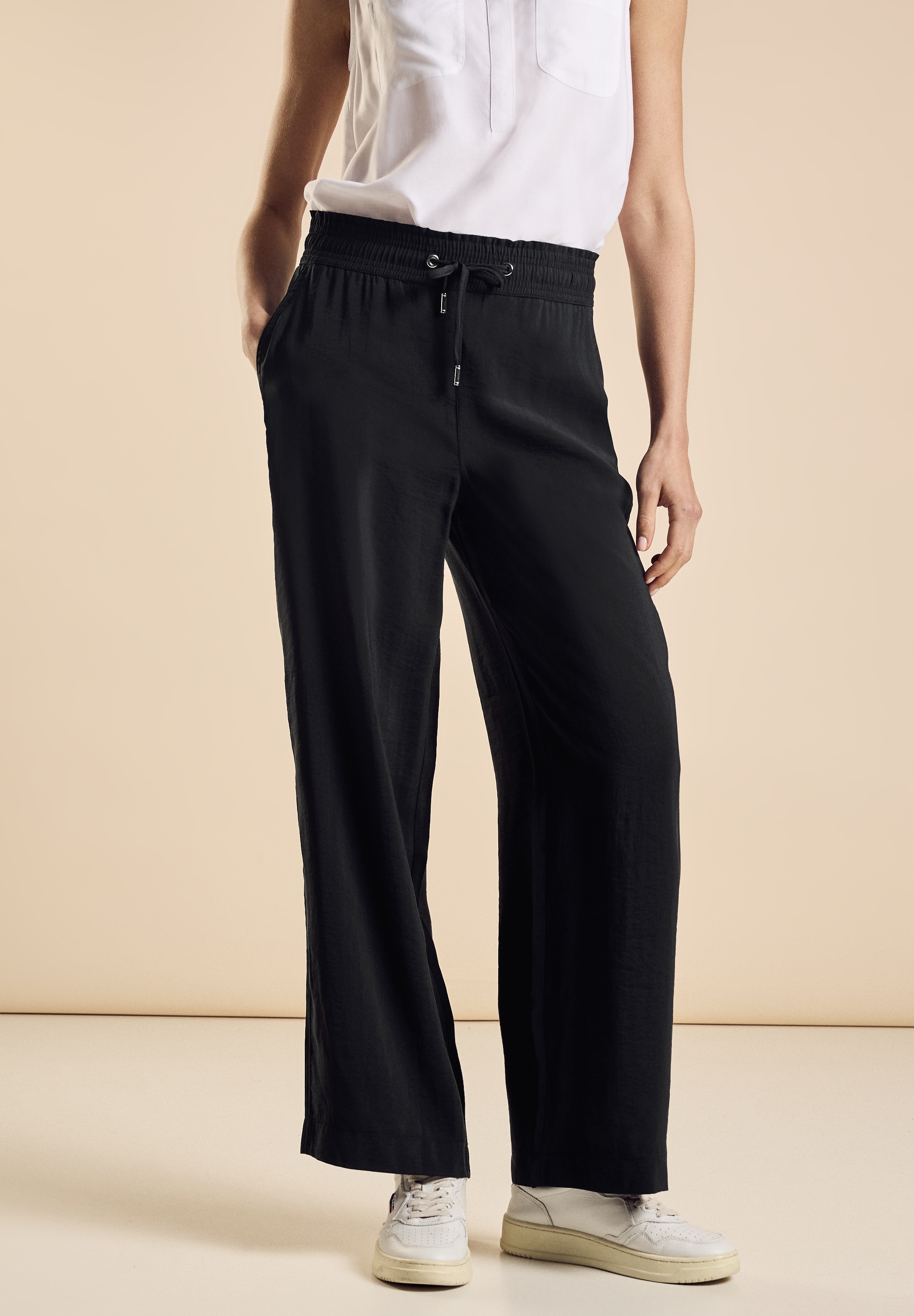 STREET ONE Pantalon en tissu  Sommerhose mit Kordelzug