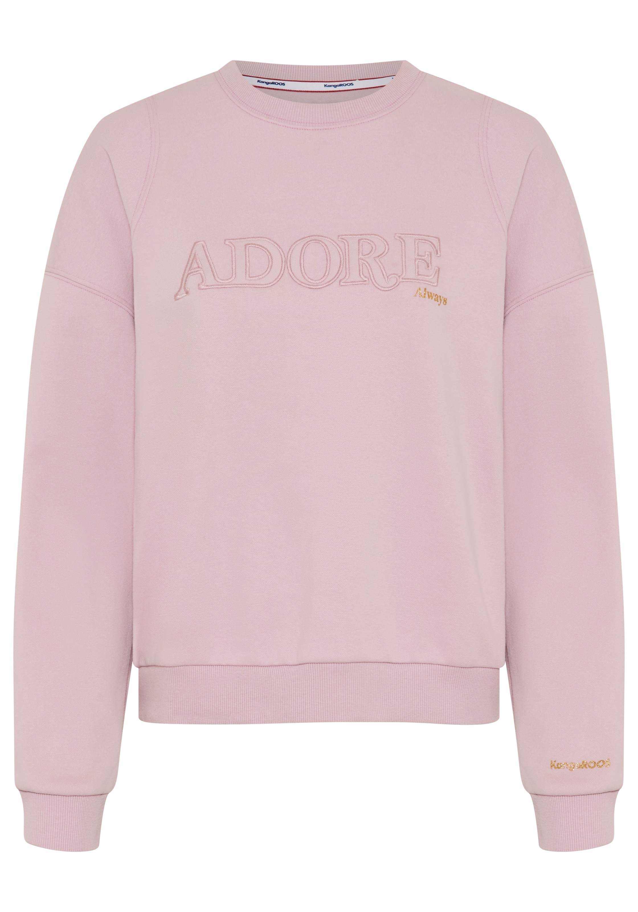KangaROOS Sweat-shirt , avec application, coupe ample, coupe longueur hanches
