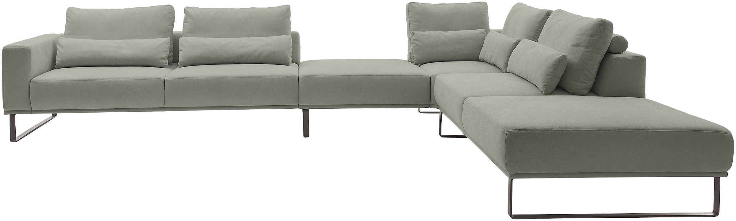 Musterring Canapé d'angle »JustB! PM100 bequem, modern, elegant und viel Platz, bodenfrei« avec tabouret intermédiaire, optionnellement avec fonction et coussin, dimensions 290 x 398
