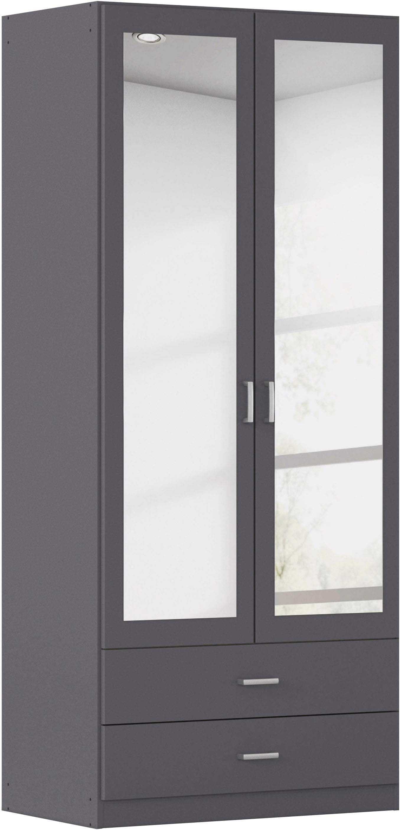 rauch Armoires à vêtements »Schrank Garderobe Ankleide GAMMA Breiten 91/136/181/226/271/315/360 cm« En 3 configurations BASIC/CLASSIC/PREMIUM (avec fonction SOFT-CLOSE),  différentes variantes de poignée, avec miroir TOPSELLER MADE IN GERMANY