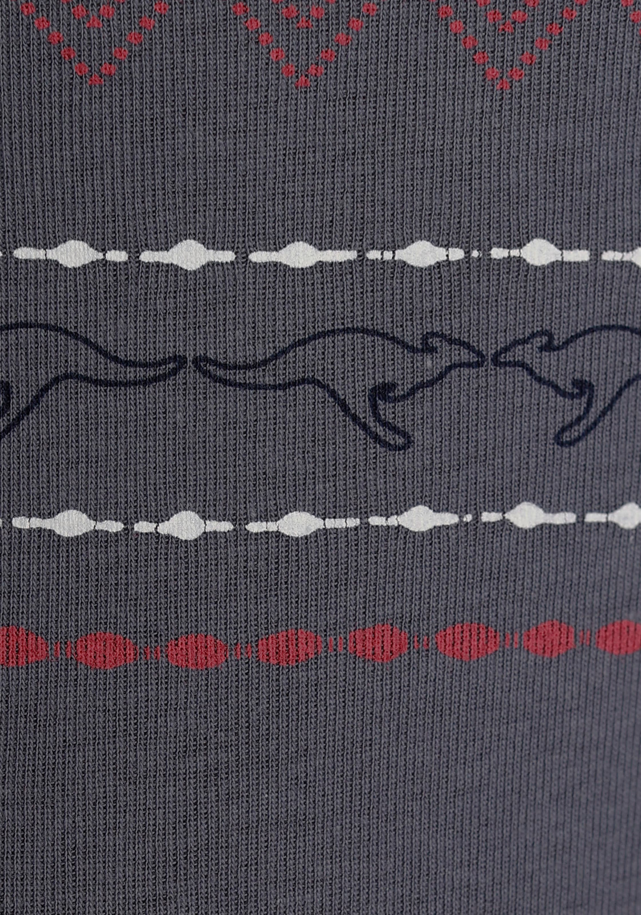 KangaROOS Langarmshirt, im modischen Zick-Zack-Streifen-Design