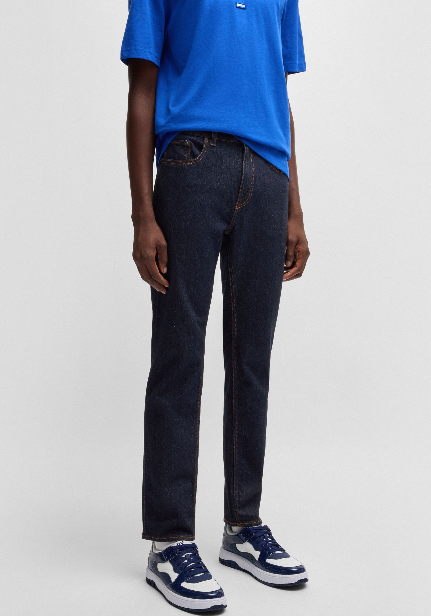 Image of HUGO Slim-fit-Jeans "Ash" mit Stone-washed-Finish