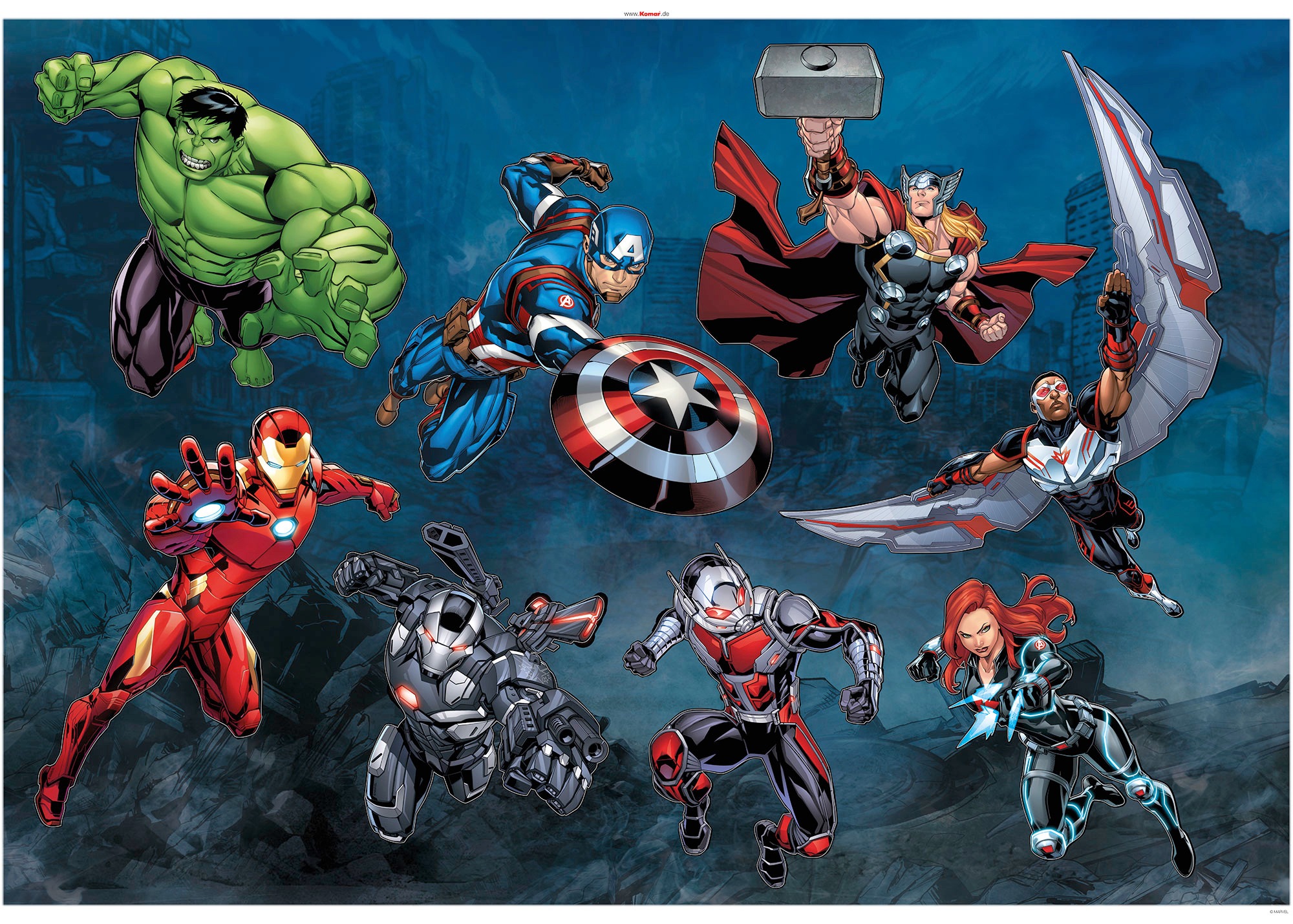 Image of Komar Wandtattoo »Avengers Action«, (8 St.), 100 x 70 cm bei Ackermann Versand Schweiz