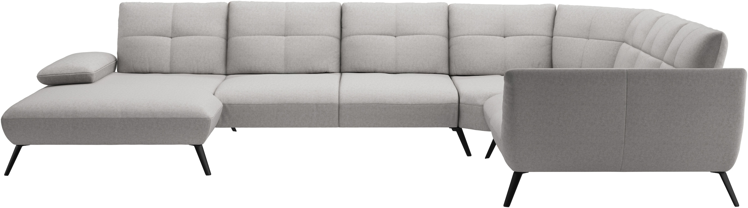 PLACES OF STYLE Wohnlandschaft »Mikado U-Form« inkl. Sitztiefenverstellung und Armteilverstellung