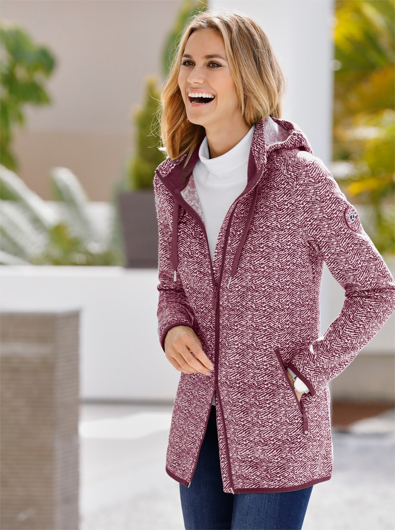 Casual Looks Kapuzenfleecejacke