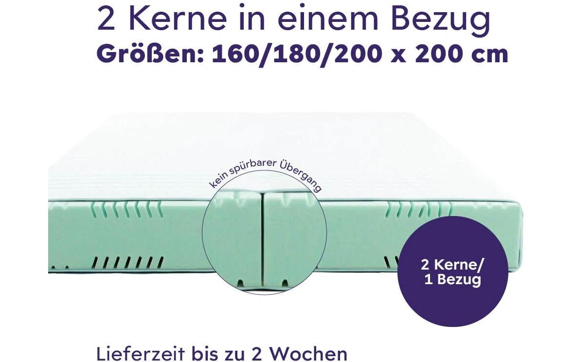 Image of Träumeland Kaltschaummatratze "Graz, Naturfaser" 20 cm hoch 1 Stk. tlg. Kaltschaummatratze mit 7-Zonen-Komfortschnitt