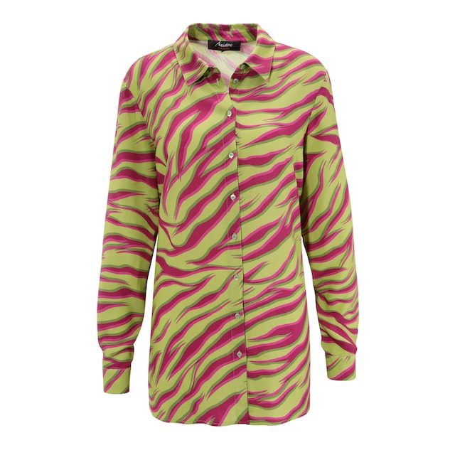 ♕ Aniston CASUAL Hemdbluse, mit farbenfrohen Druck - jedes Teil ein Unikat  versandkostenfrei kaufen