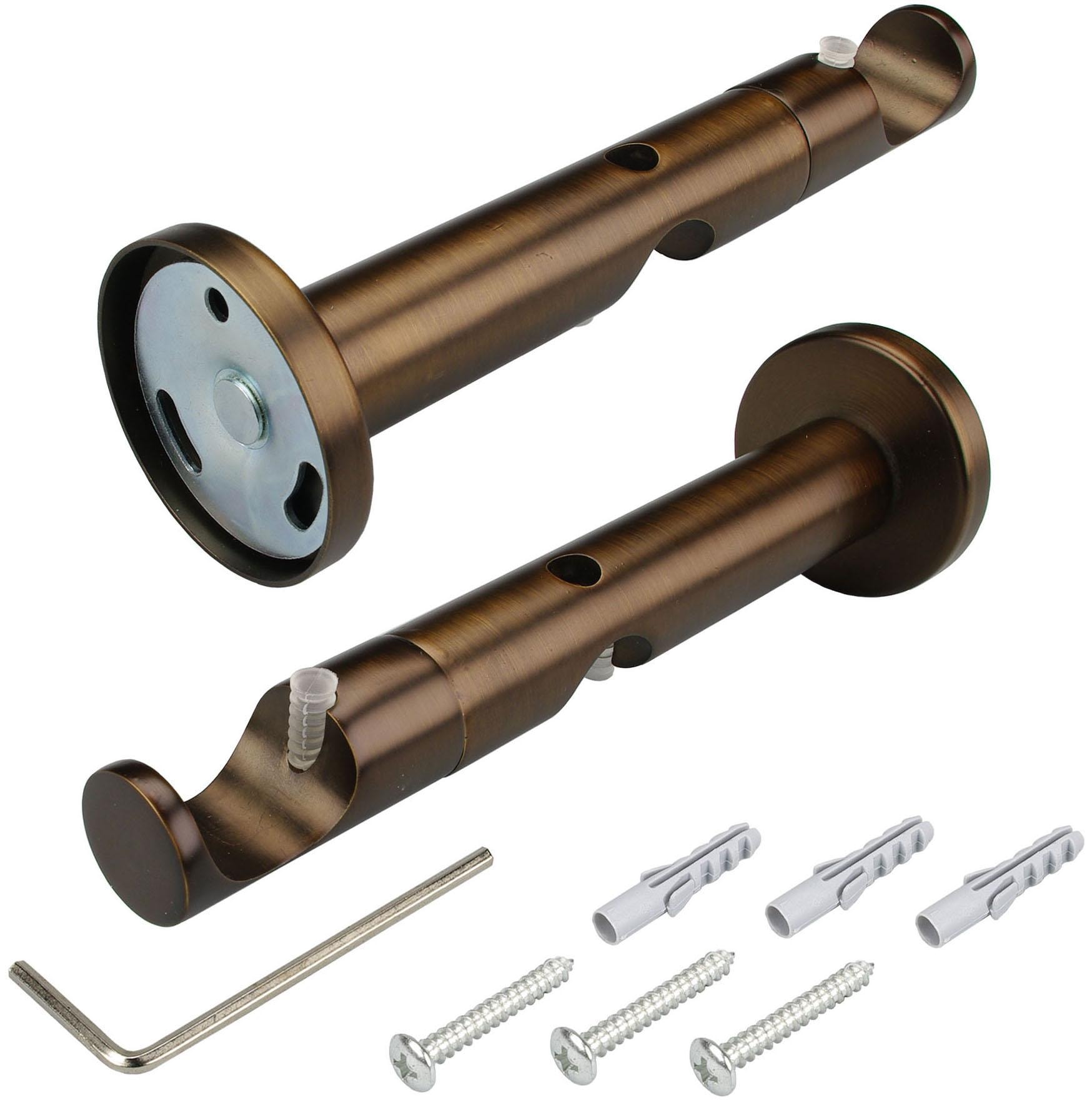 Liedeco Gardinenstange »CELZYLIN01SG2L«, 2 läufig-läufig, Fixmass, 2-läufig im Fixmass Ø 25/20 mm