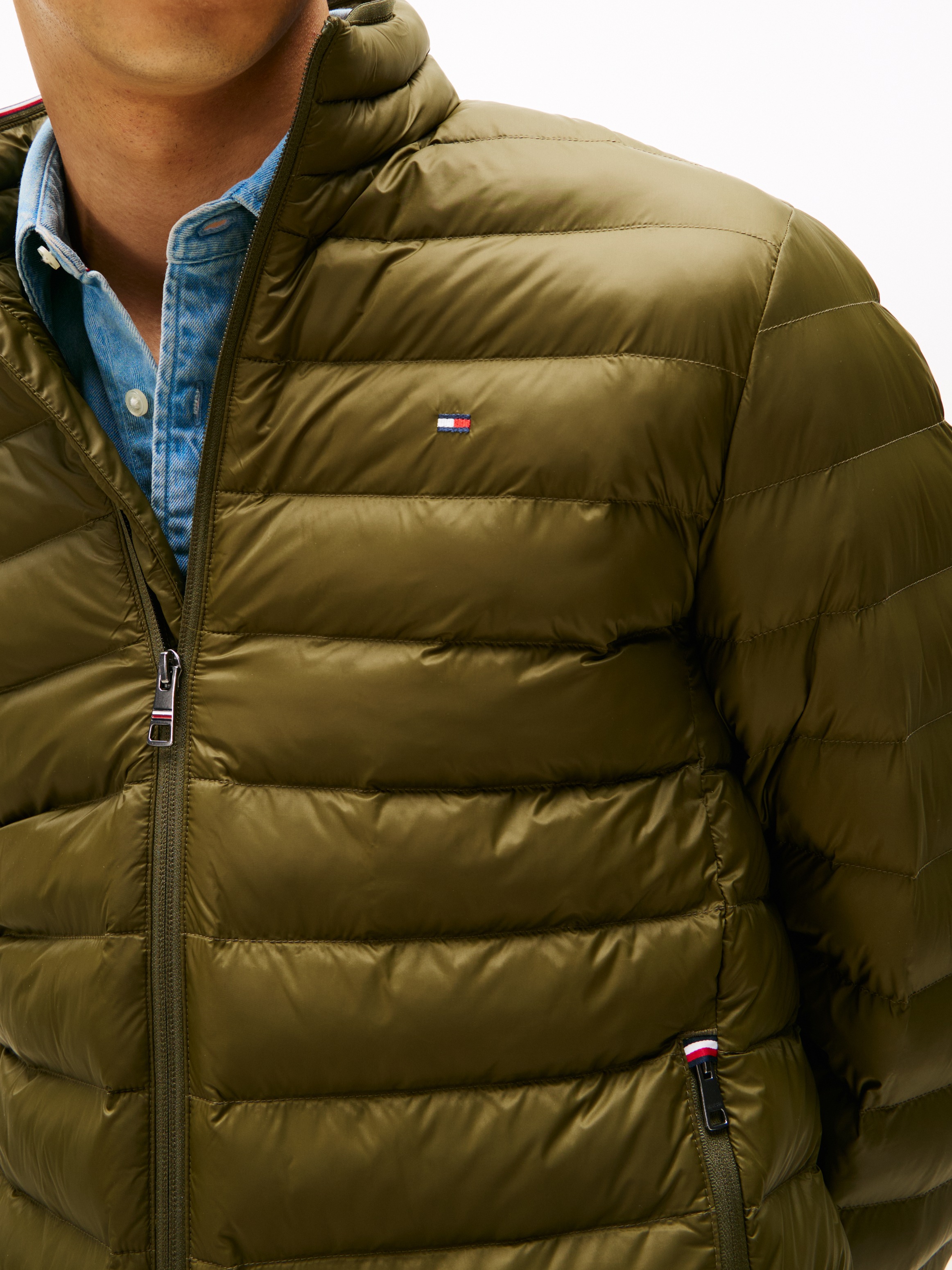 Tommy Hilfiger Steppjacke »PACKABLE RECYCLED JACKET«, Übergangsjacke mit Logostickerei